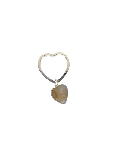 Tiffany & Co sterling silver heart keyring w/charm