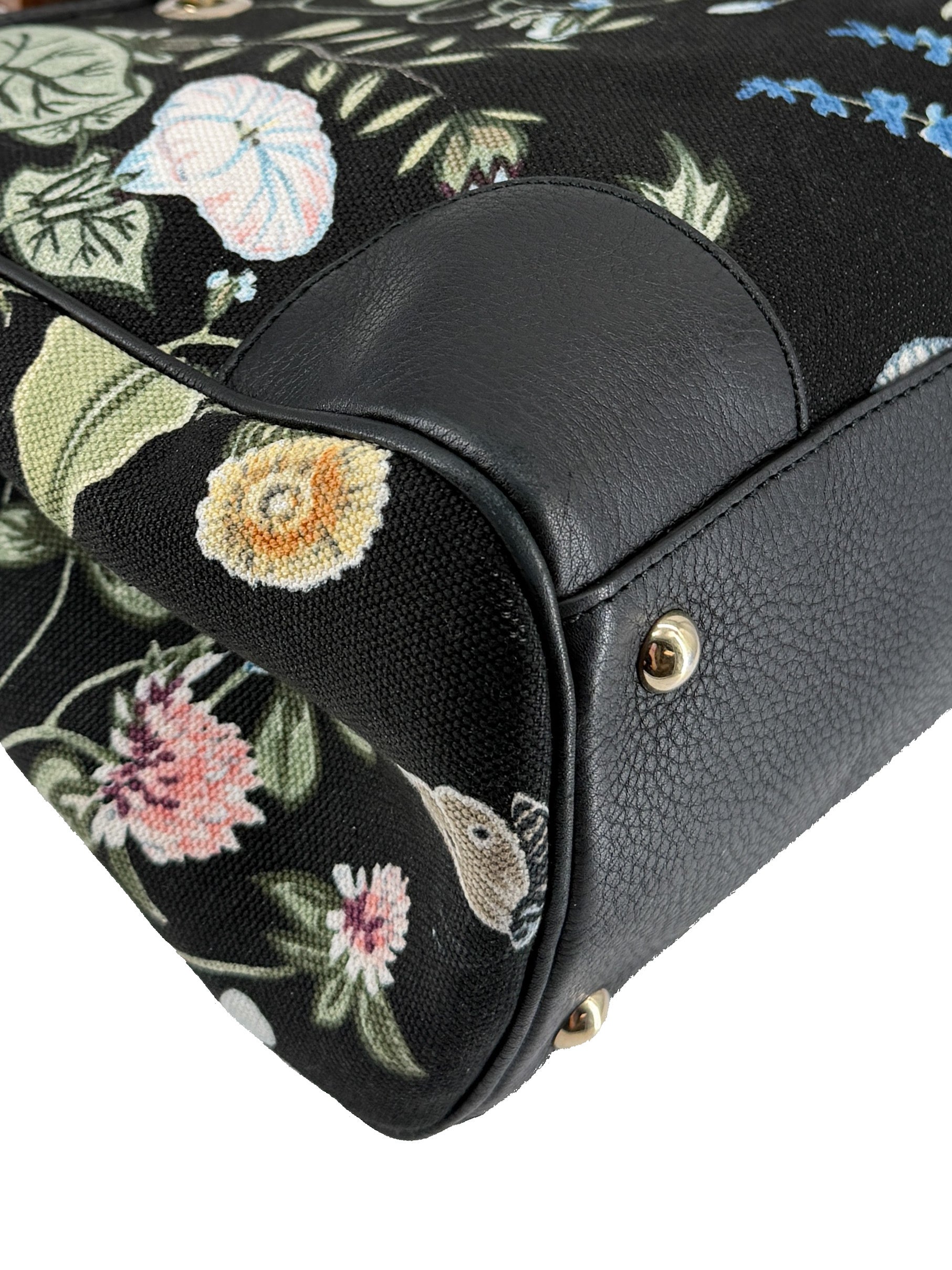Gucci floral Knight medium Bamboo shopper 323660 520981