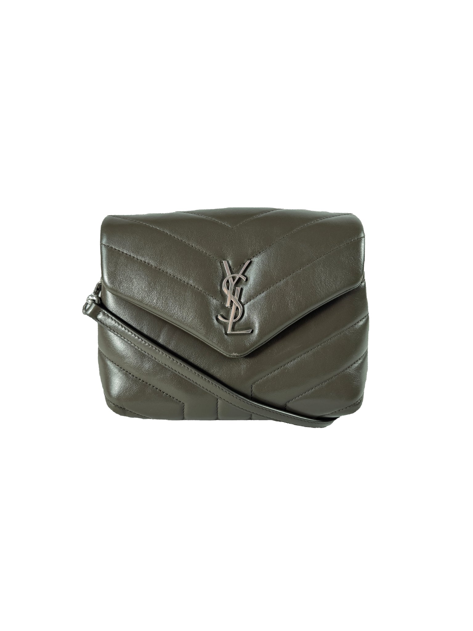 East/West zip-around wallet in grain de poudre leather