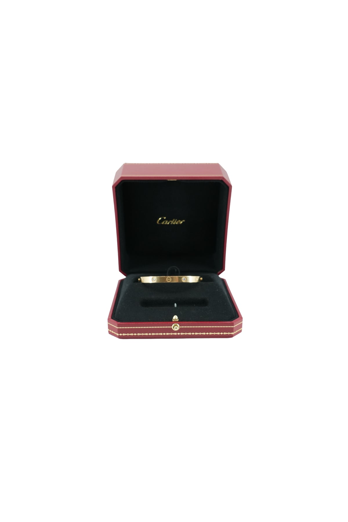 Cartier love 4 diamond 18k yellow gold bracelet size 17 PKZ936