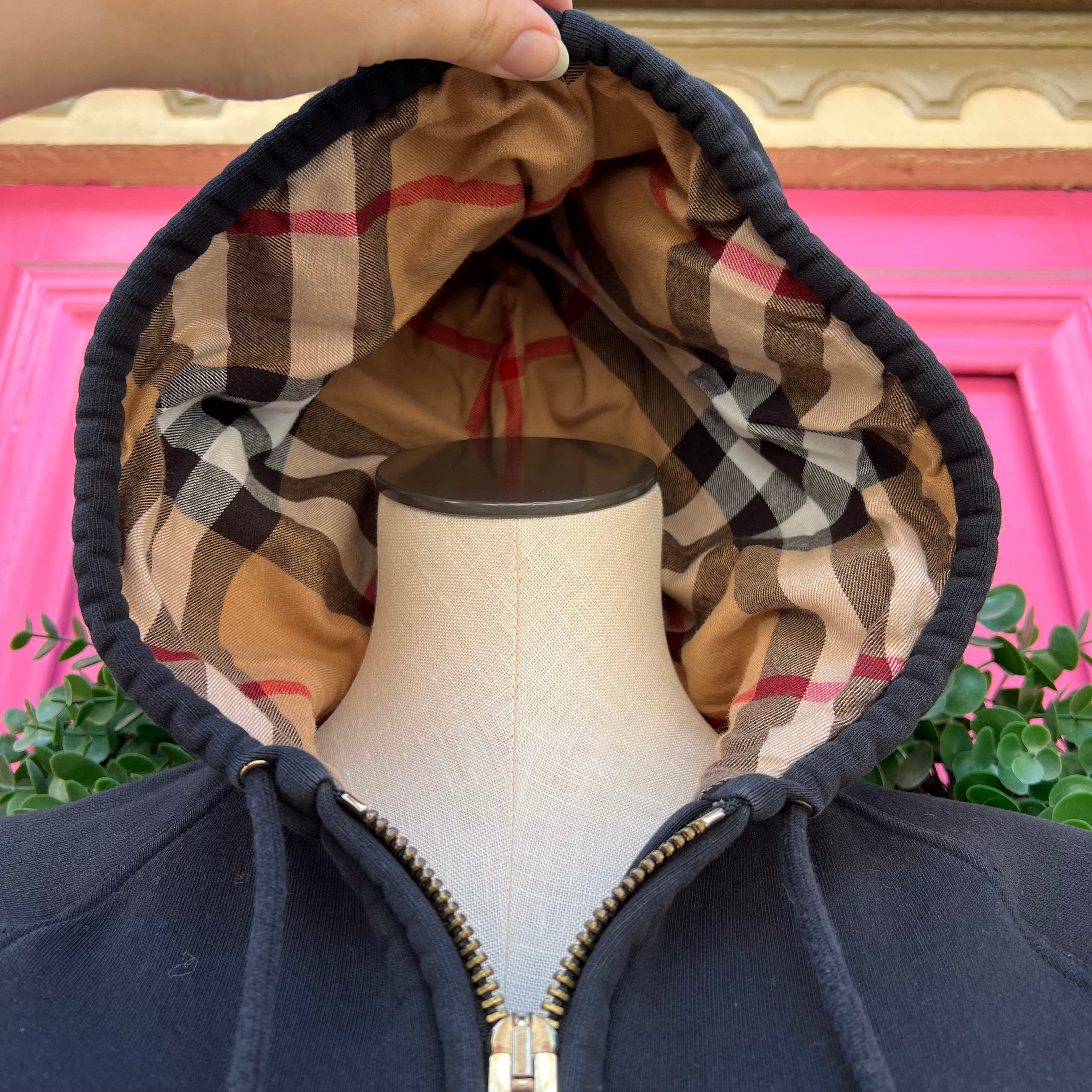 Burberry black zip up size S