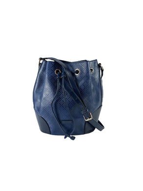 Gucci navy leather bucket bag 354228200047