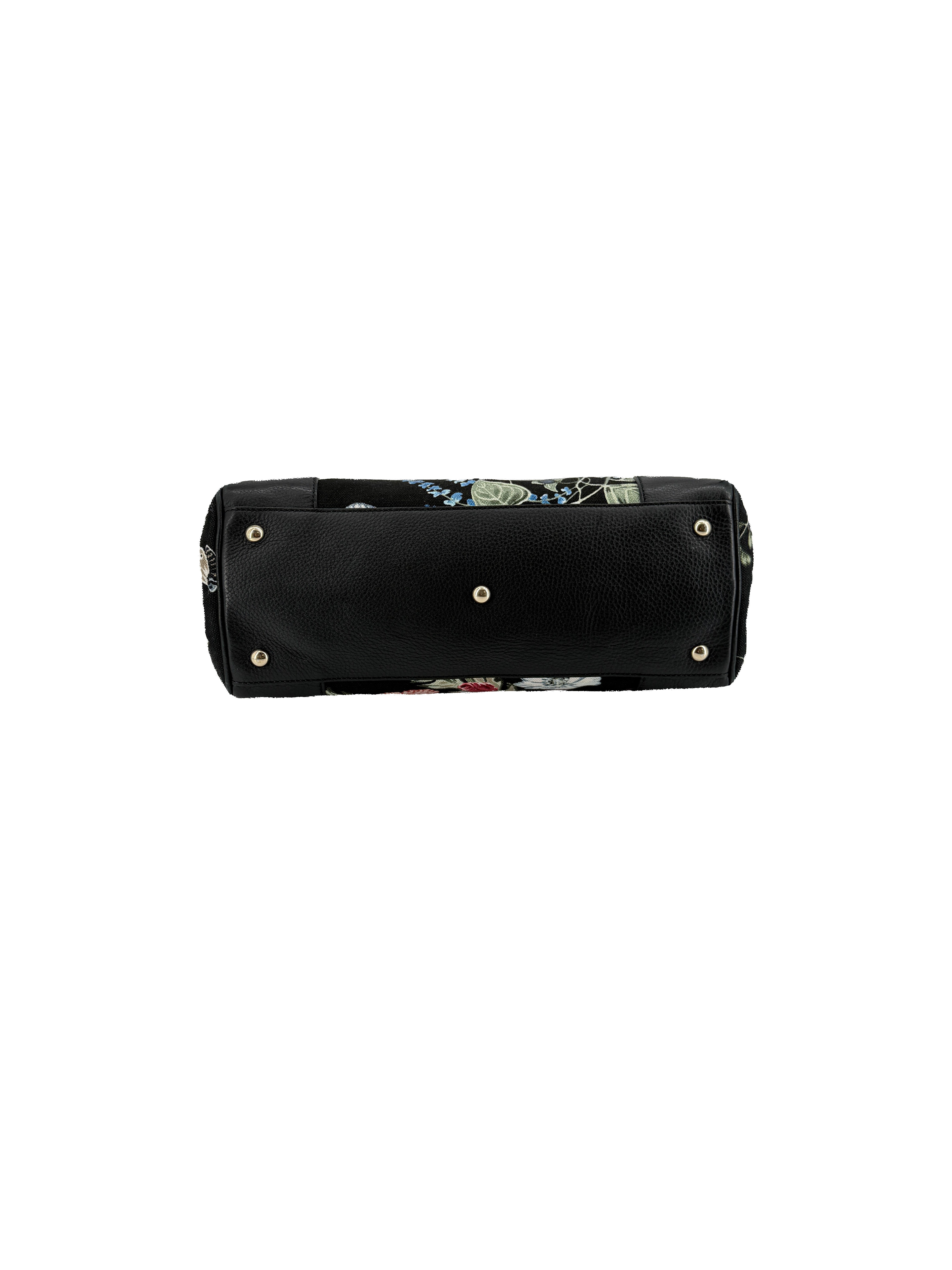 Gucci floral Knight medium Bamboo shopper 323660 520981