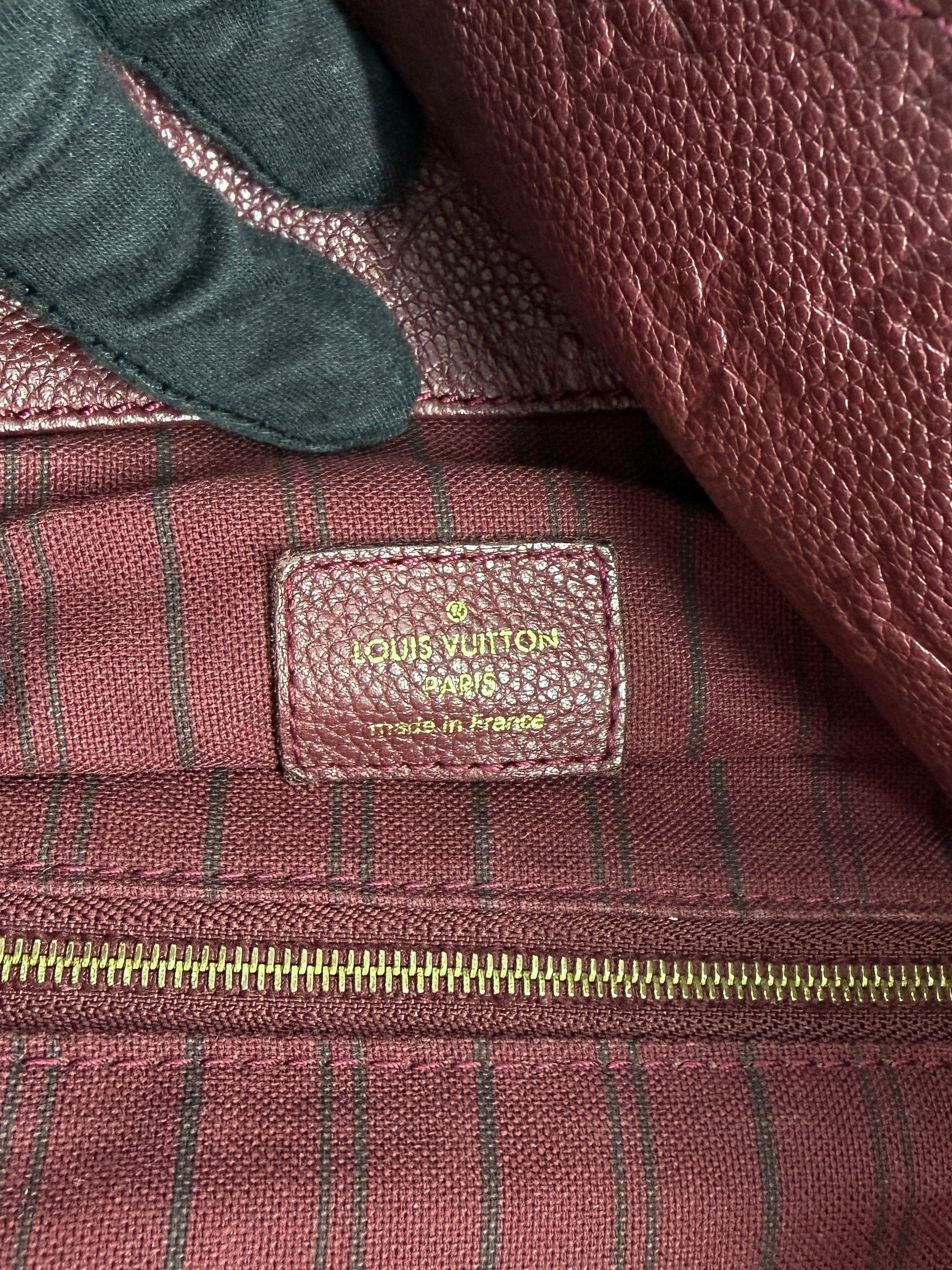 Louis Vuitton monogram empreinte leather dark red Artsy MM TR3151