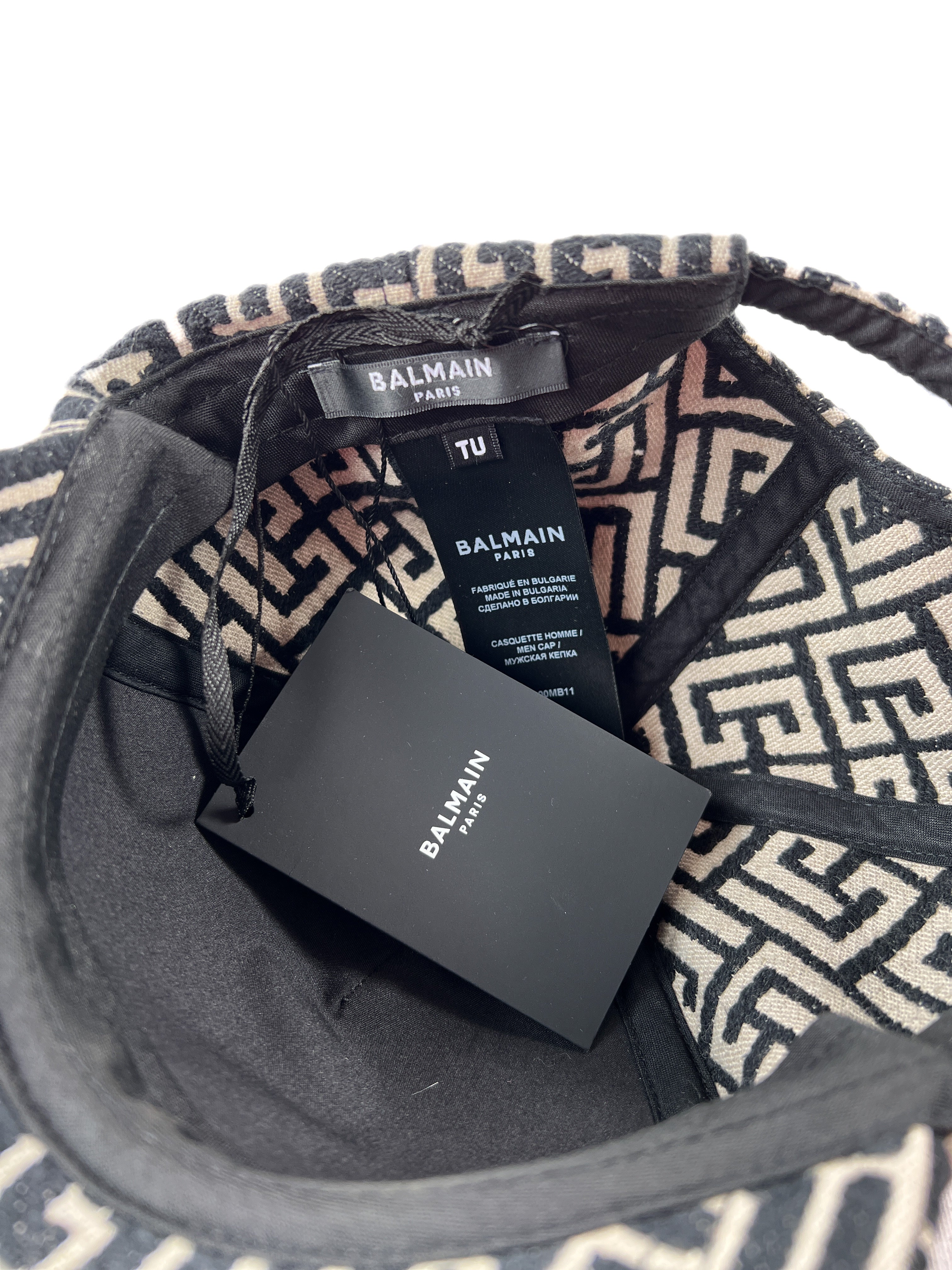Balmain monogrammed jacquard baseball hat NWT