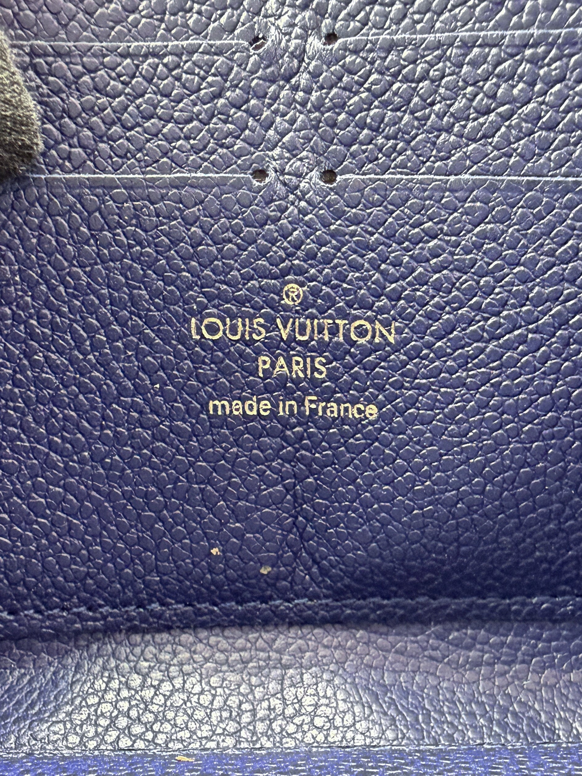 Louis Vuitton navy monogram empreinte zippy wallet SP1145 - My Girlfriend's Wardrobe LLC