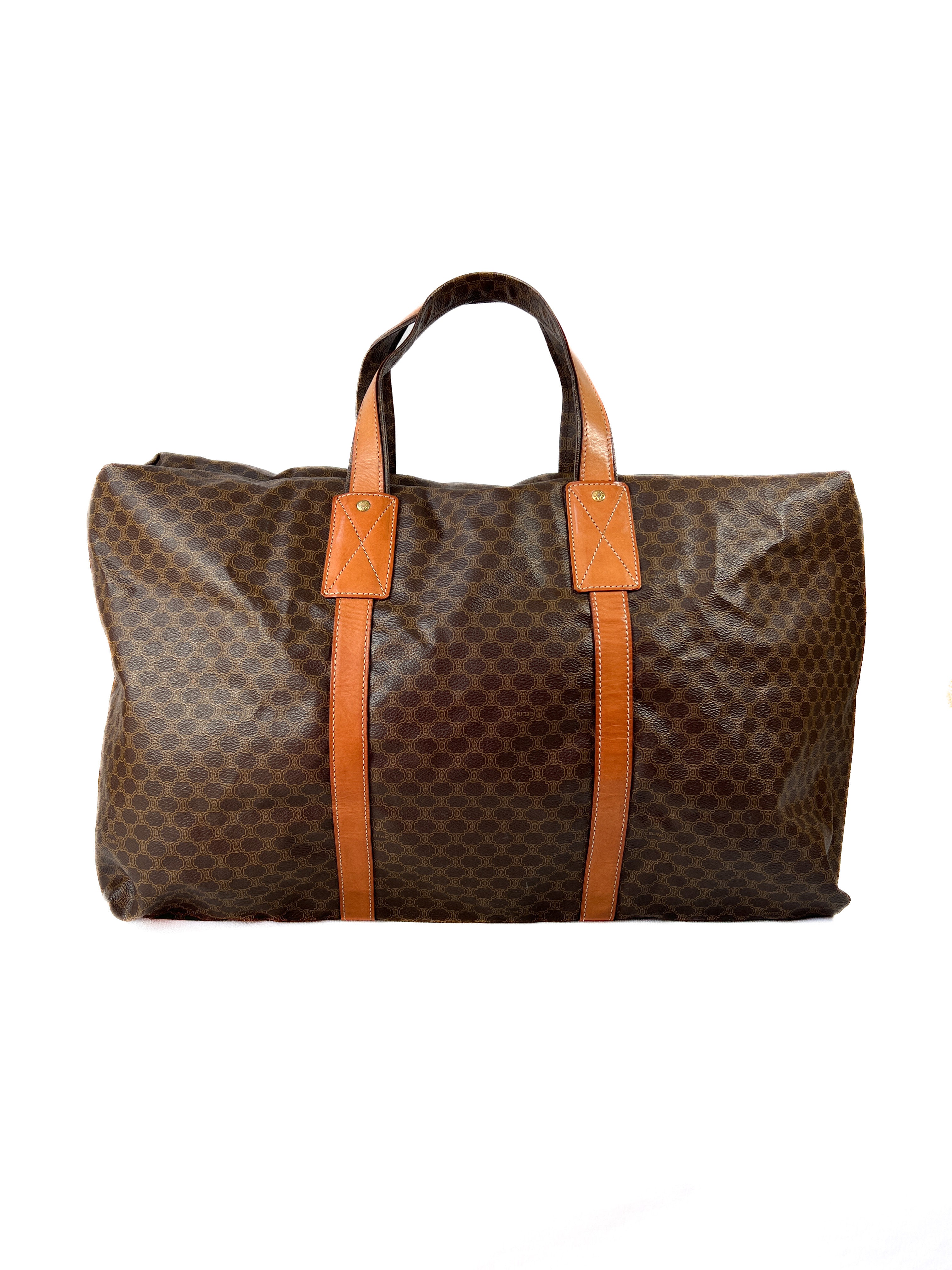Celine vintage Triomphe macadam travel bag
