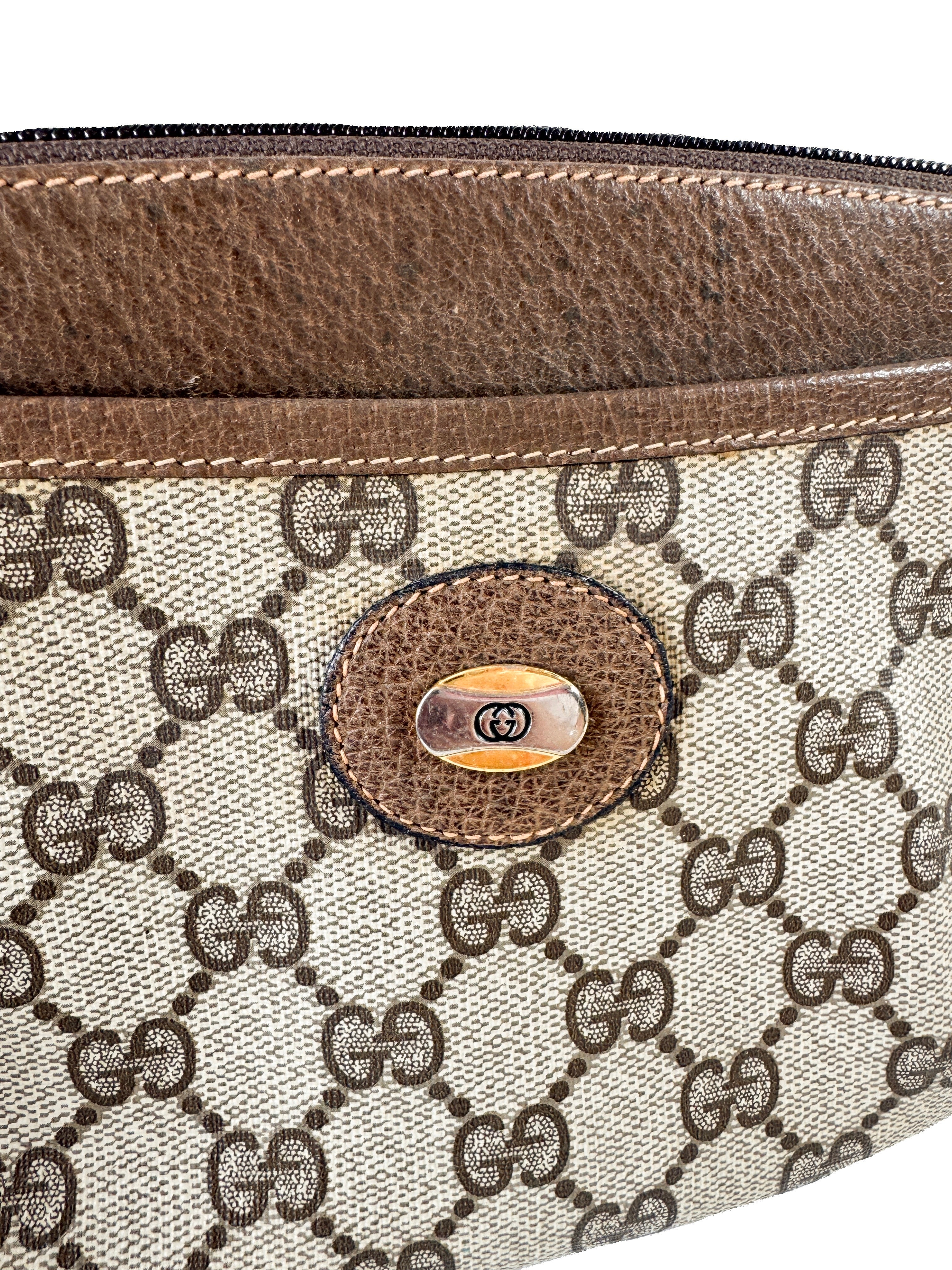 Gucci brown vintage GG crossbody 90402020 (metal logo)