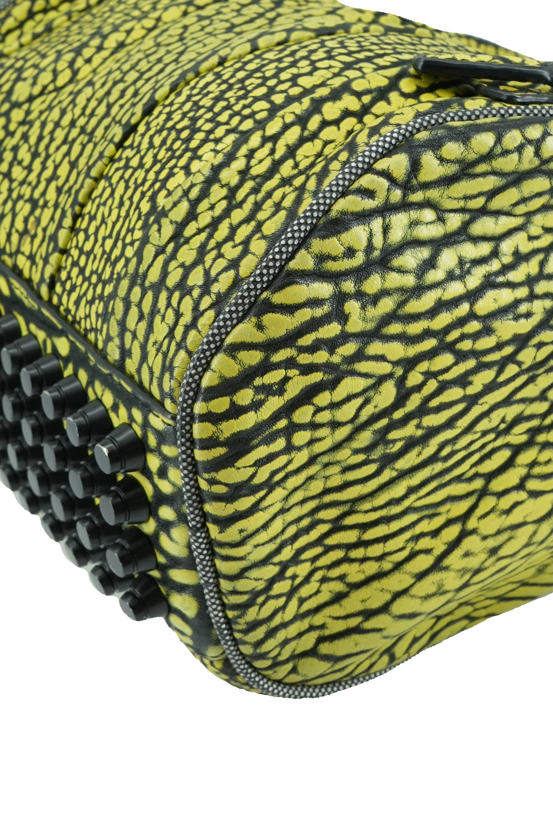 Alexander Wang neon green black Rockie satchel
