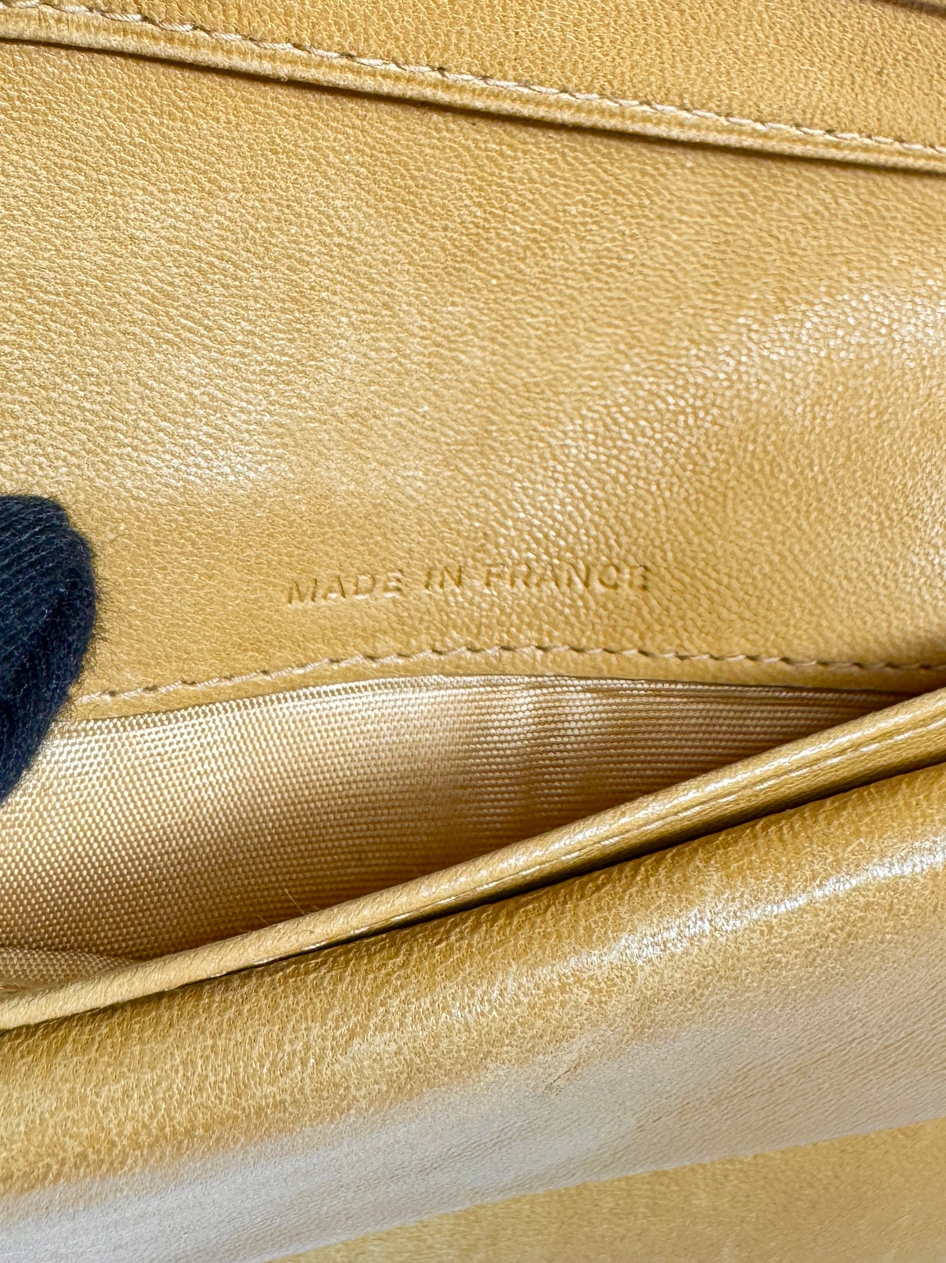 Chanel beige leather Chocolate bar wallet 8372170