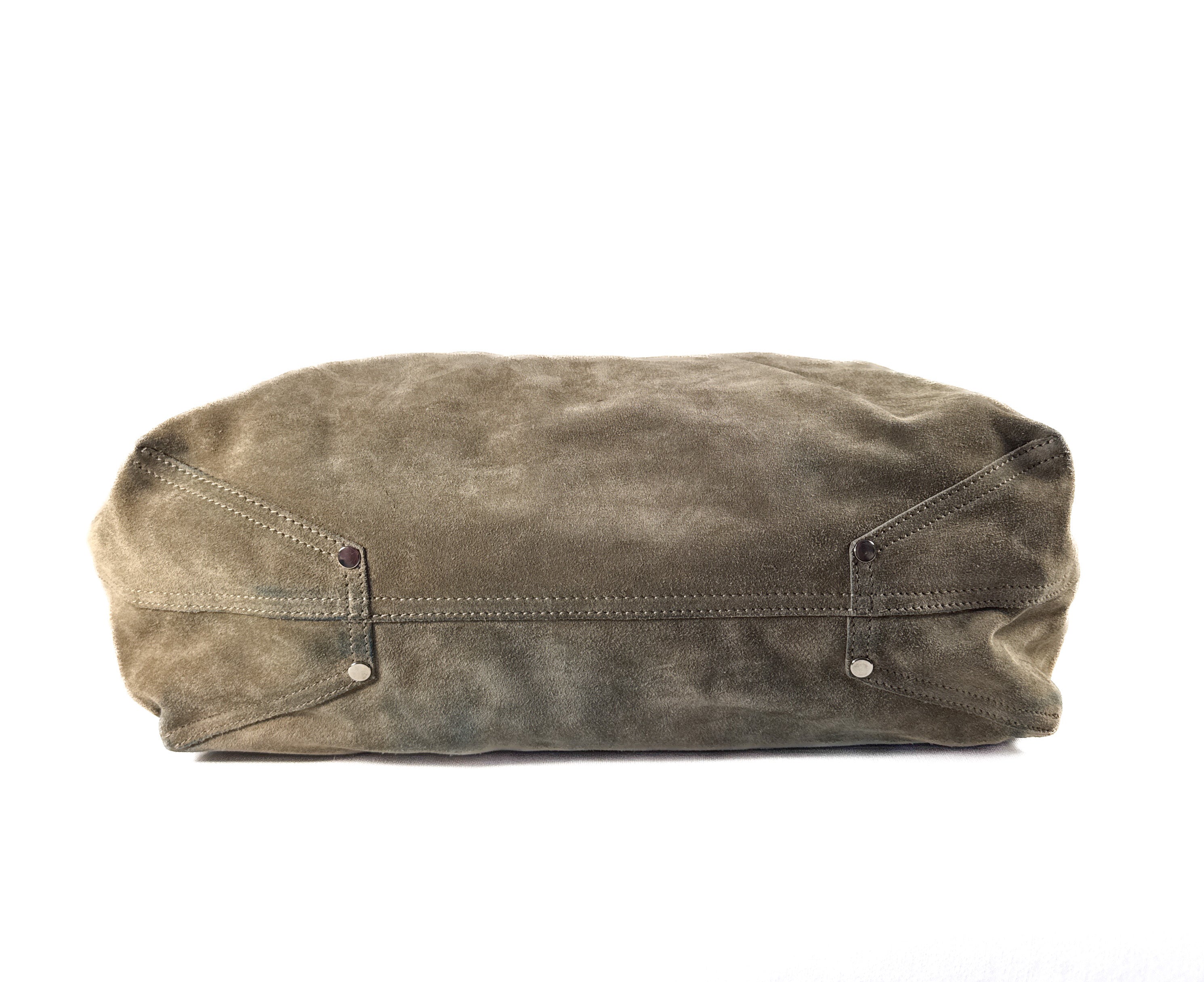 Tiffany & Co taupe reversible suede/leather tote **as is**