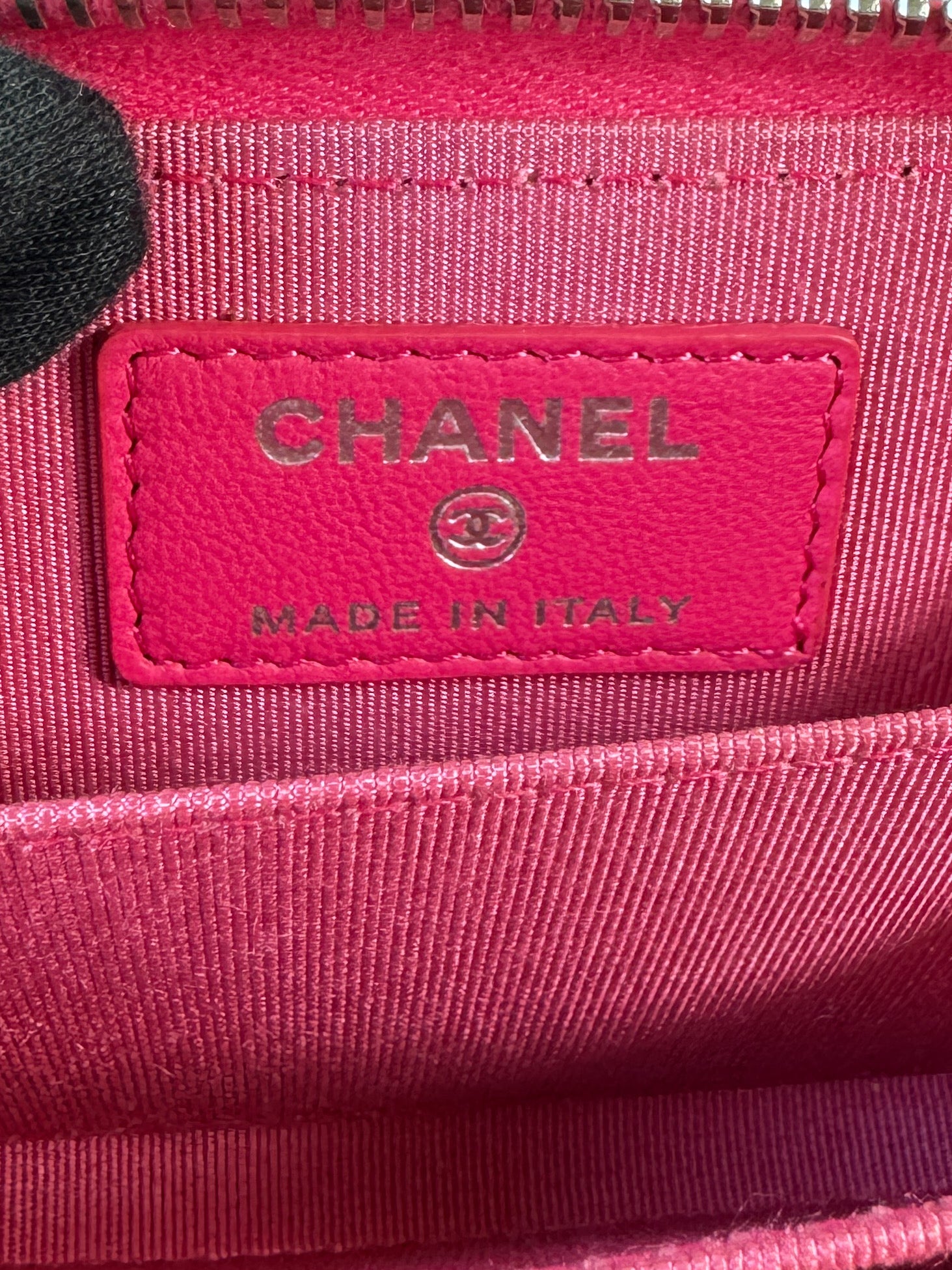 Chanel compact pink lambskin zippy wallet 19959583