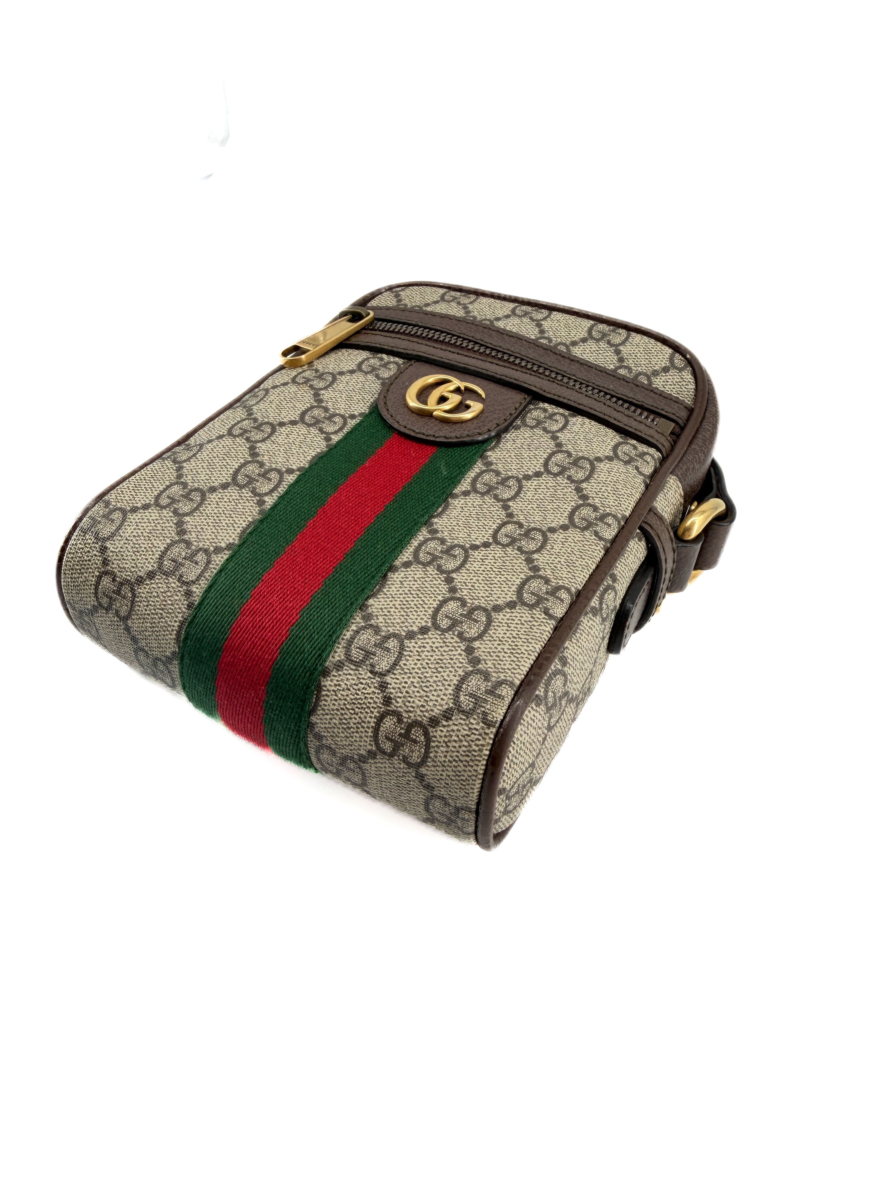 Gucci GG Supreme Monogram Web Mini Ophidia Messenger Brown 598127520981
