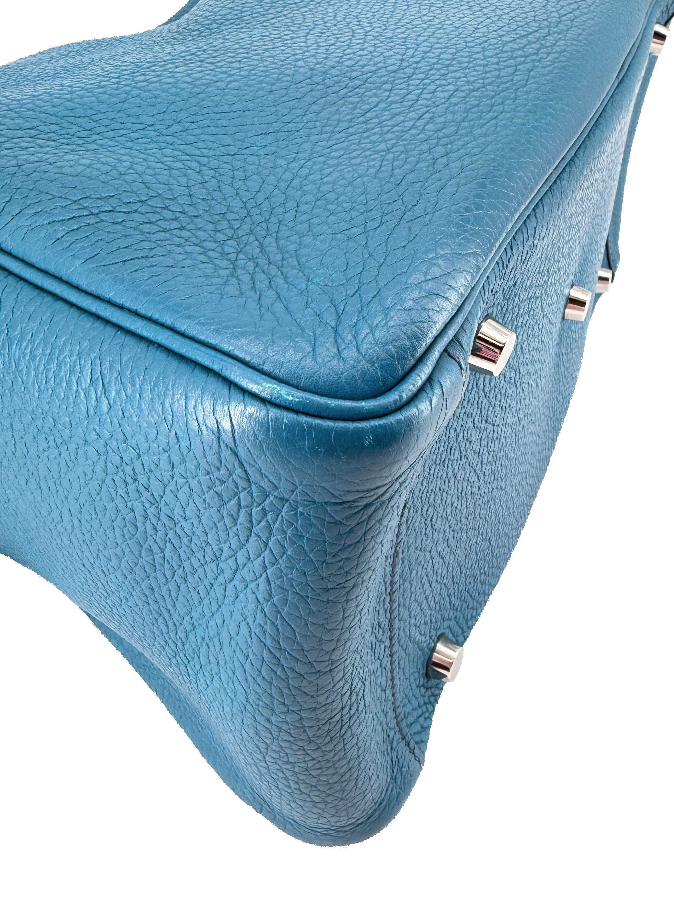 Hermès Lindy 30 Blue Izmir/Bleu Saphir Clemence square Q