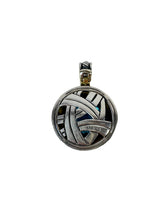 David Yurman Albion Blue Topaz Pendant in sterling silver and 18k yellow gold
