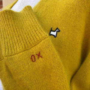 Frances Valentine yellow angora wool cardigan size M