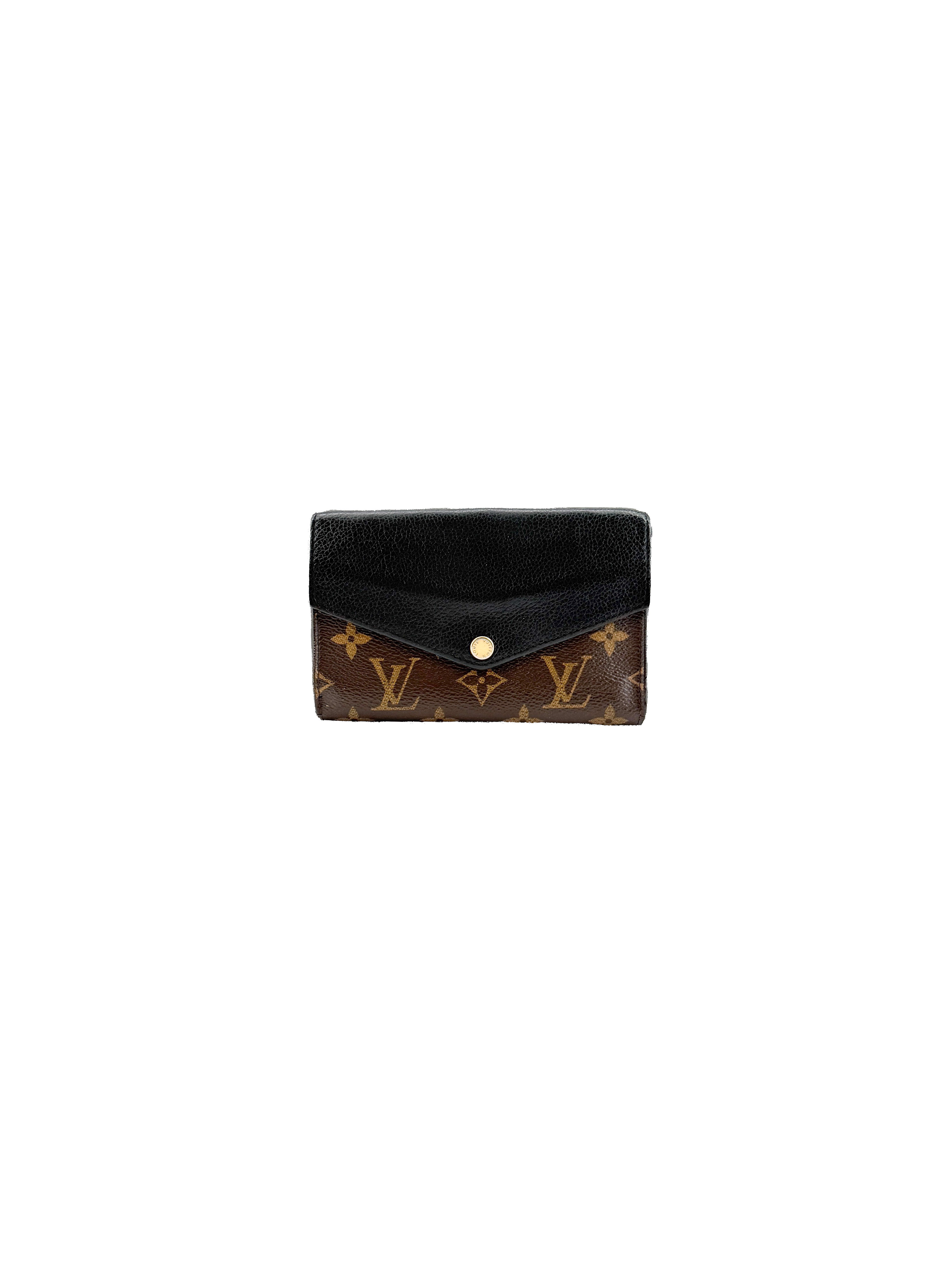 Louis Vuitton monogram black compact Pallas wallet CA5115
