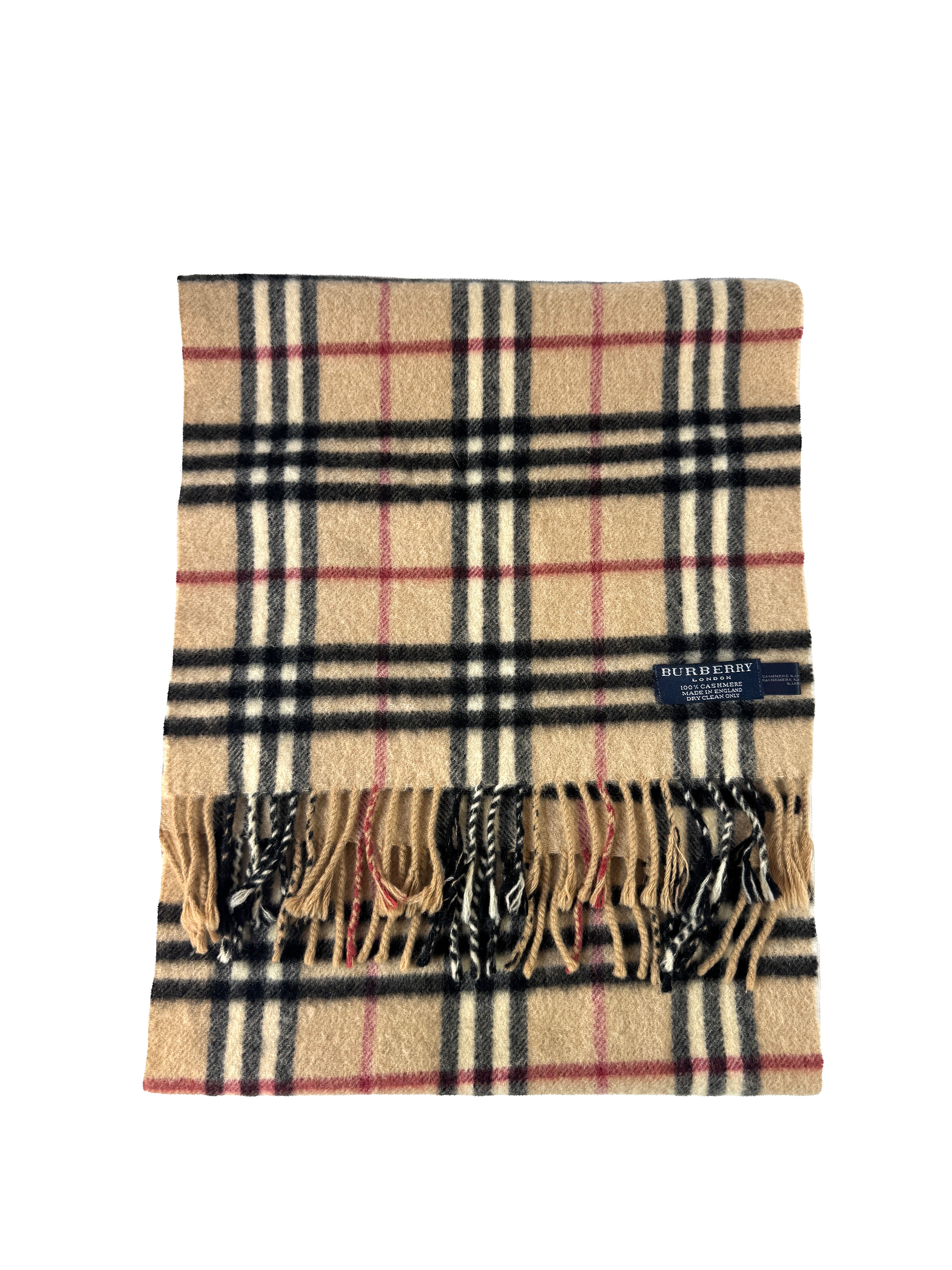 Burberry vintage classic plaid cashmere scarf