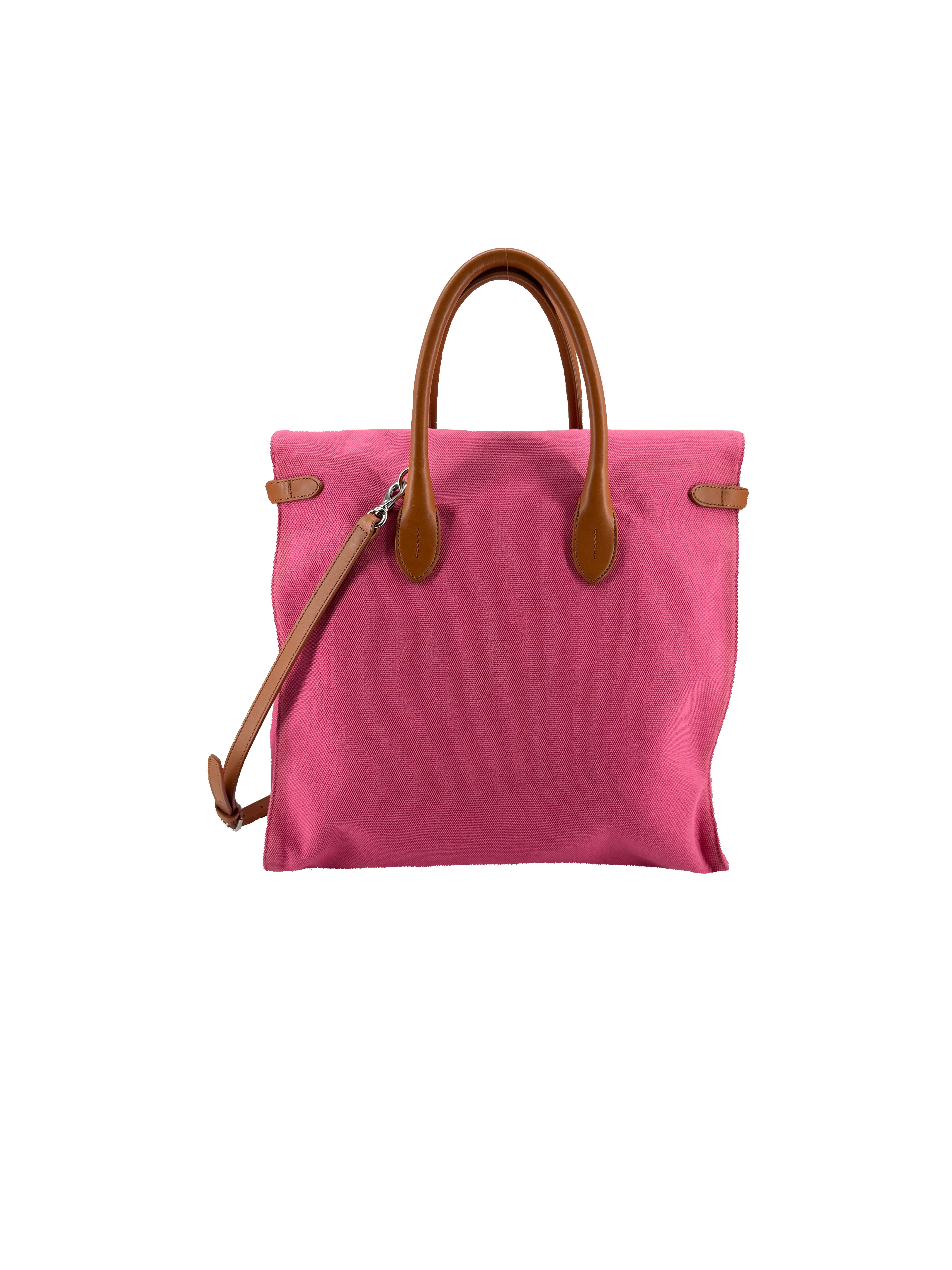 Ralph Lauren pink canvas Ricky tote