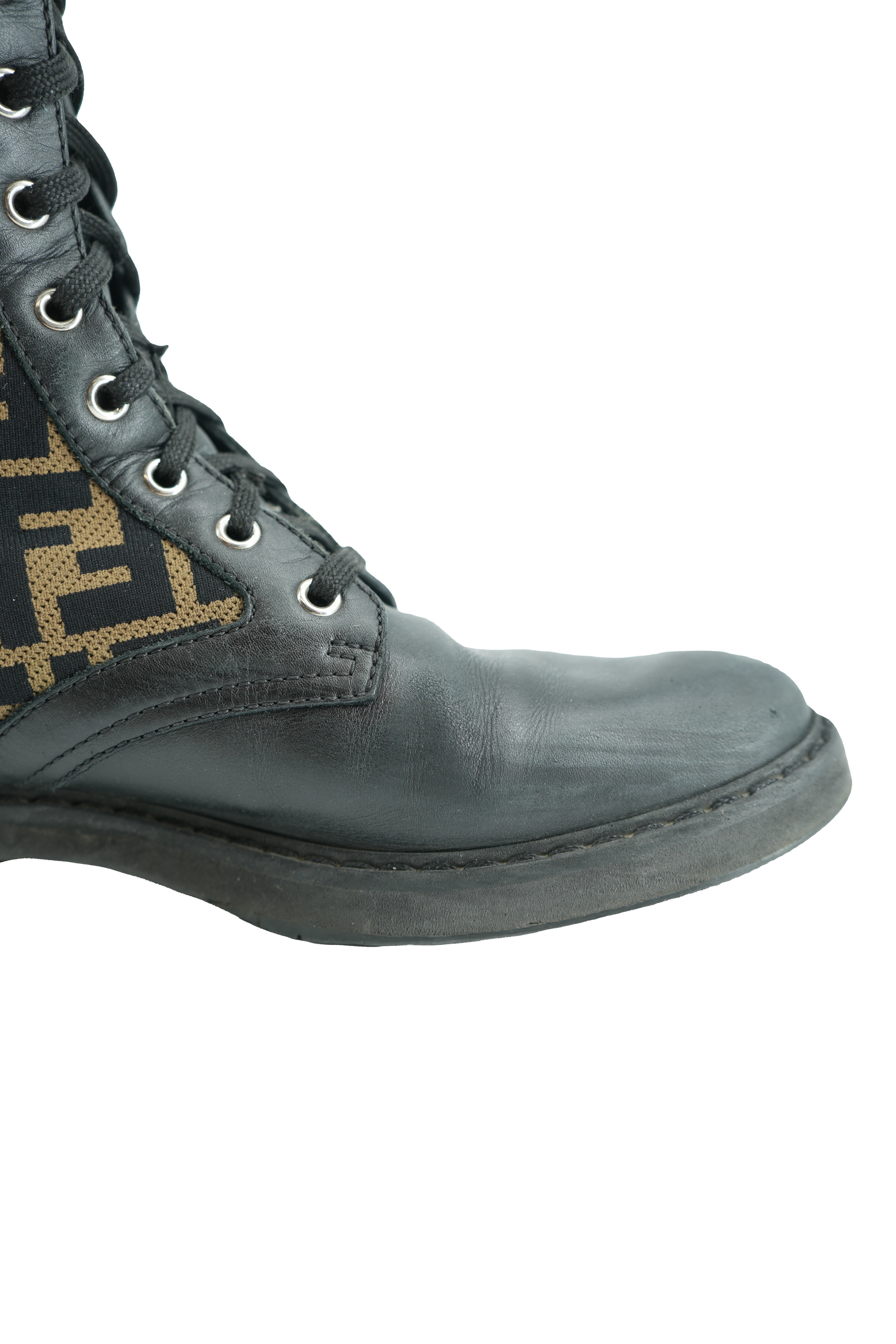 Fendi Zucca combat boots size 39.5