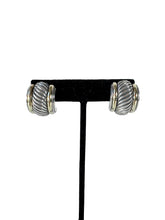 David Yurman sterling silver 14k gold Thoroughbred earrings