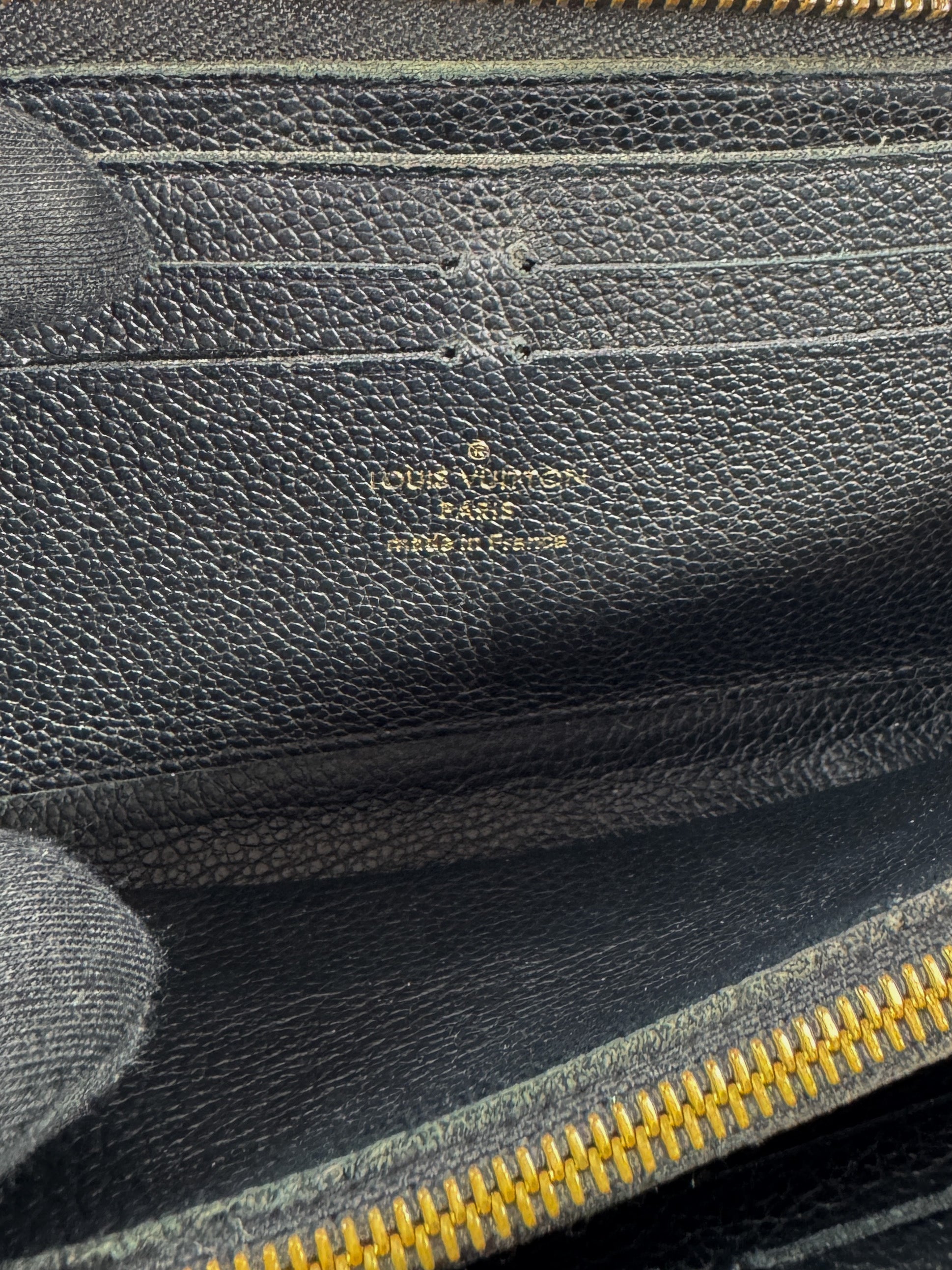 Louis Vuitton monogram empreinte leather black Clemence wallet SP2157