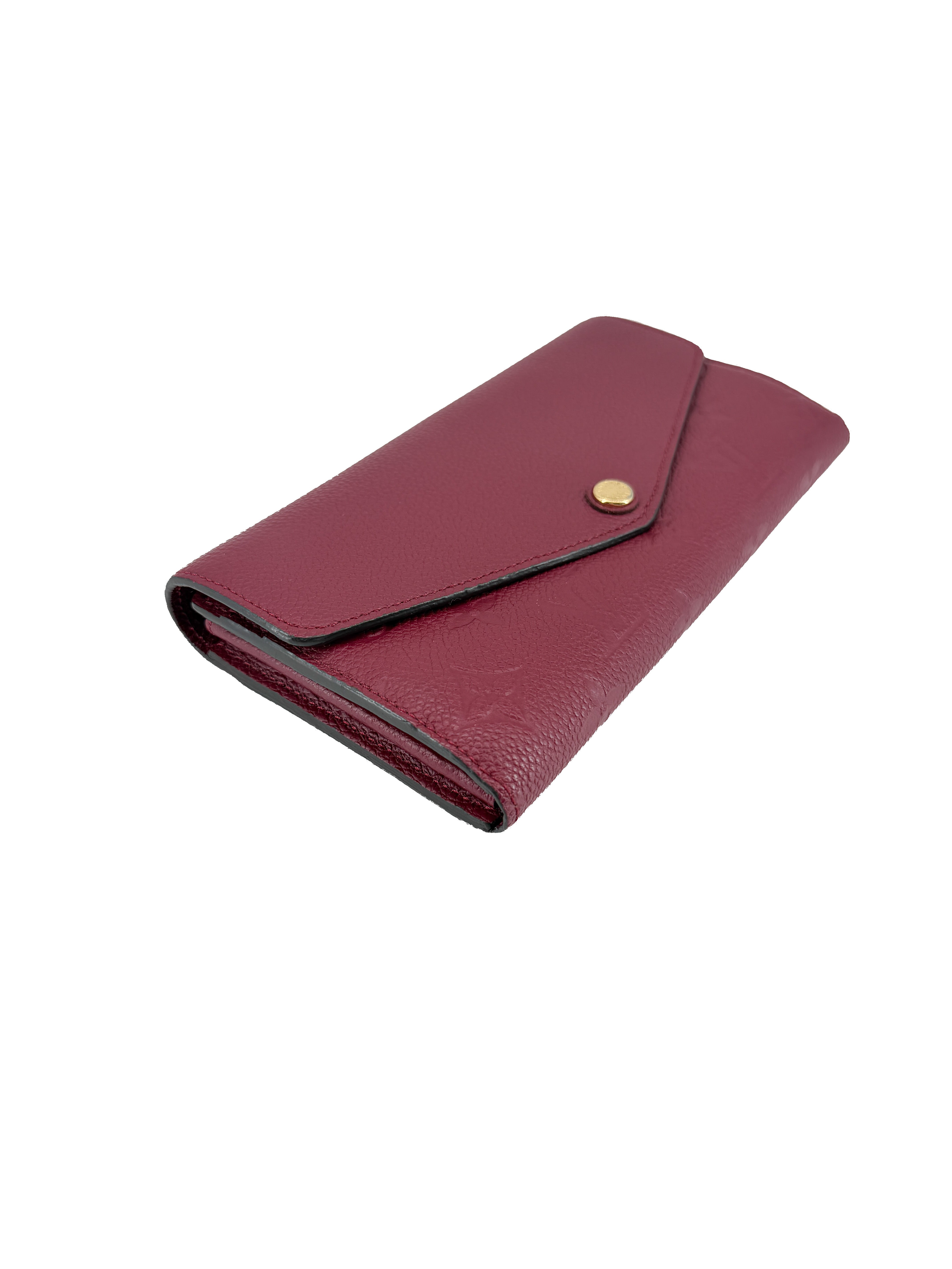 Louis Vuitton monogram empreinte berry Sarah wallet CA0128
