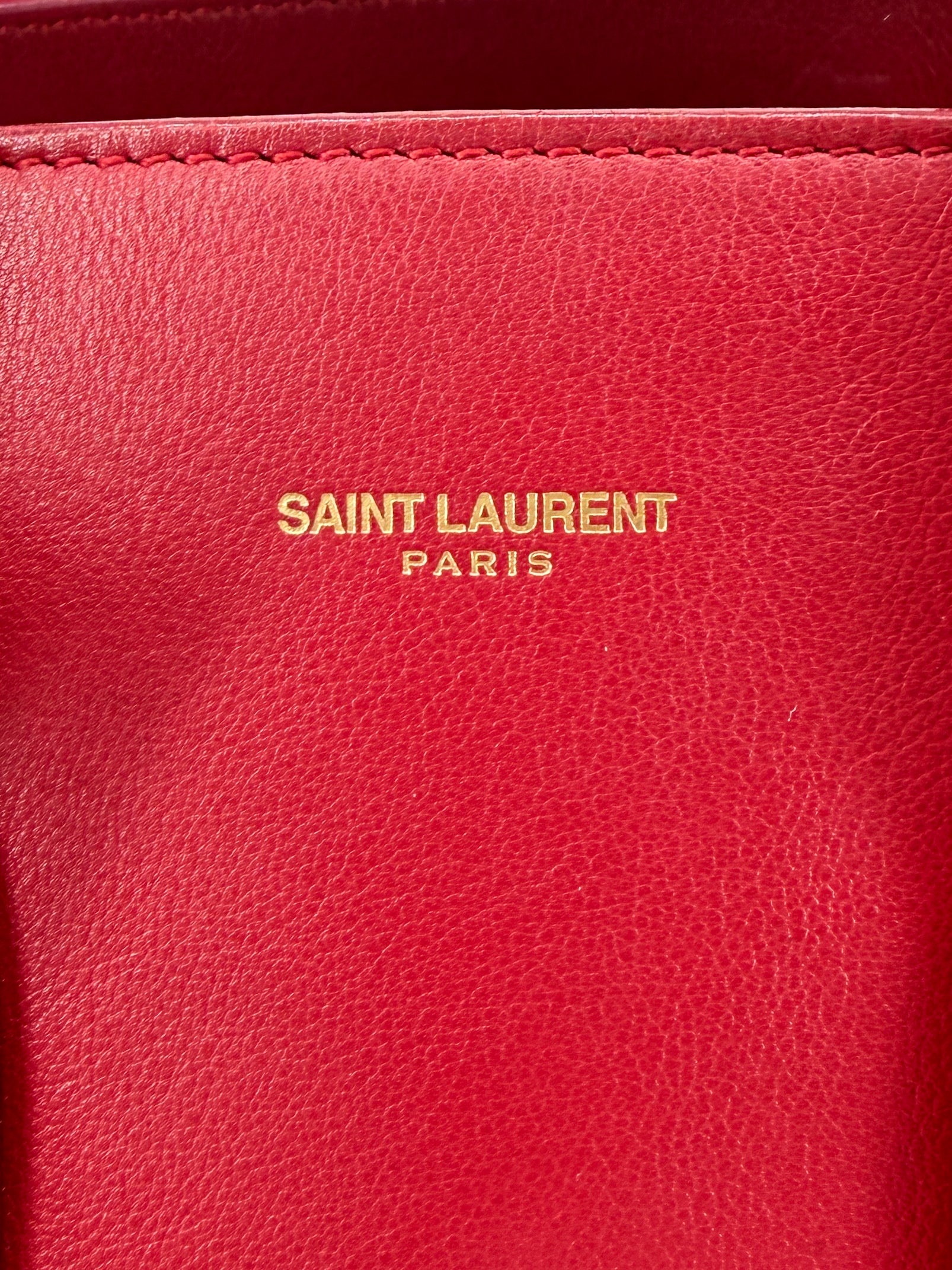 Saint Laurent red small Sac Du Jour 324823-527276