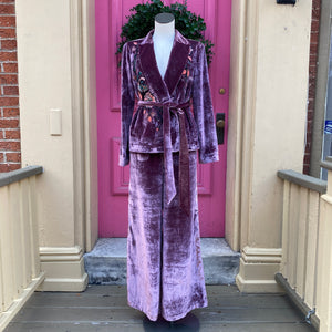 Free People purple velour suit size 4