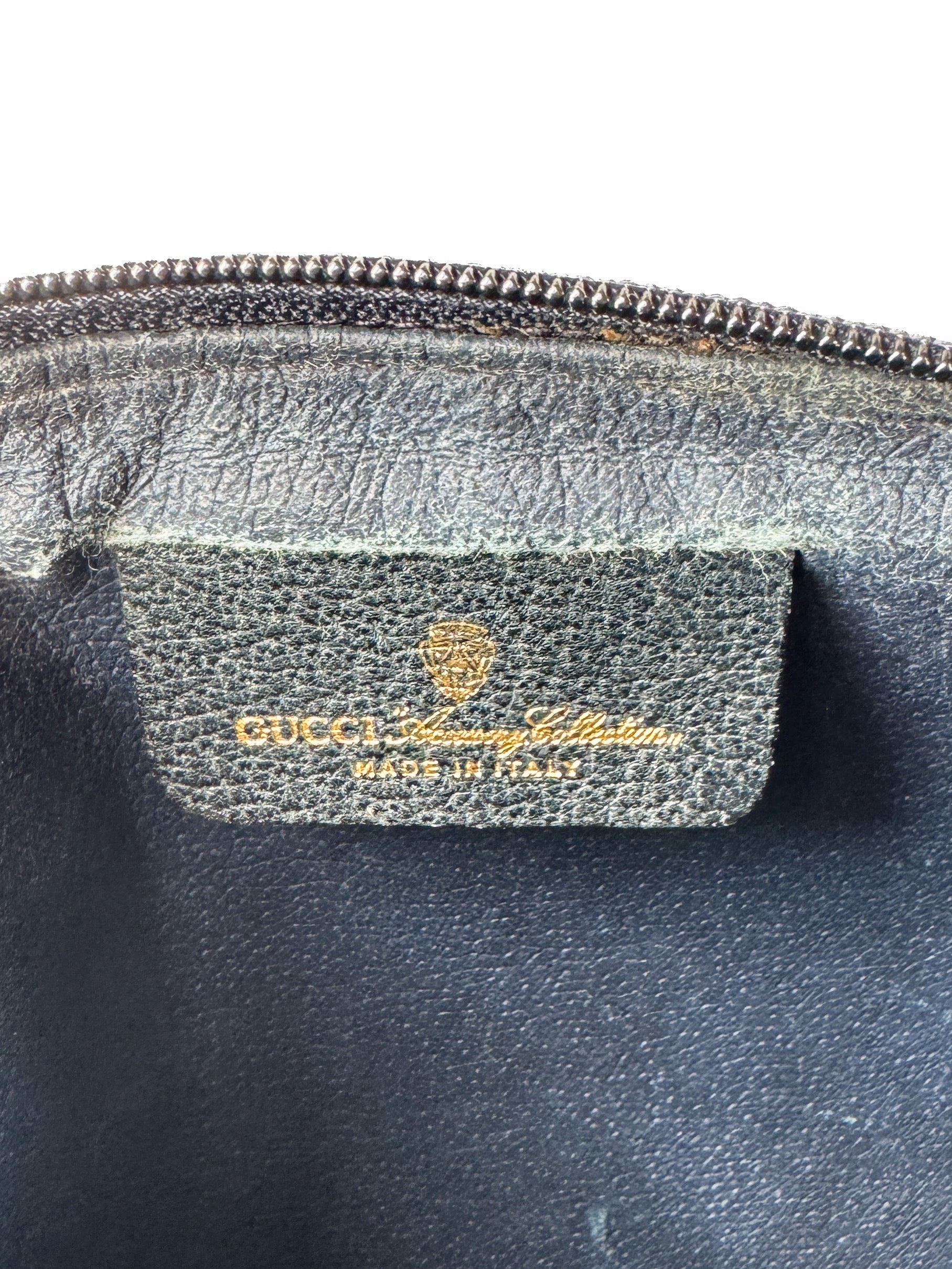 Gucci GG supreme sherry line vintage navy pouch 98.56.01.012