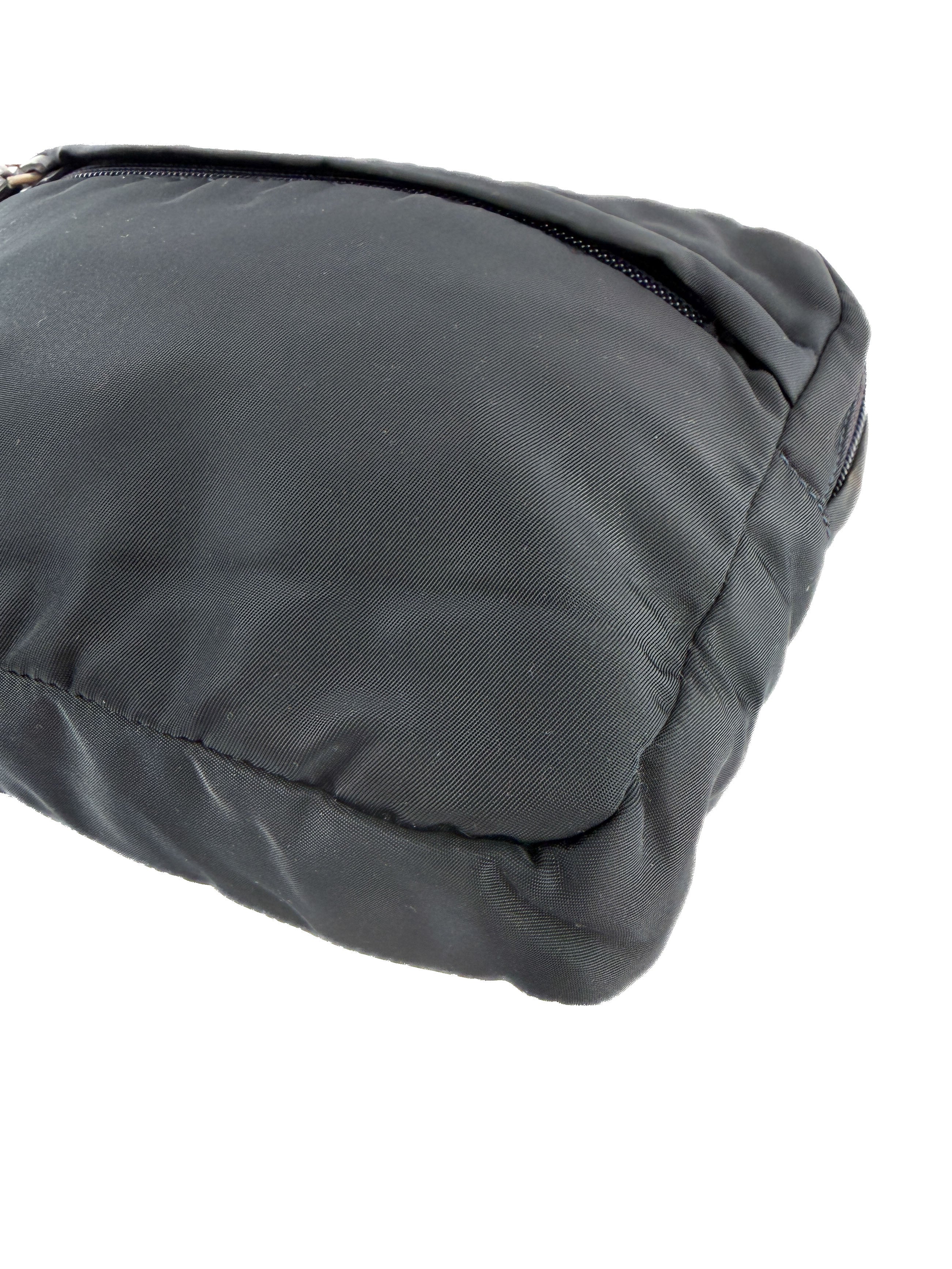 Prada black & navy nylon vintage belt bag