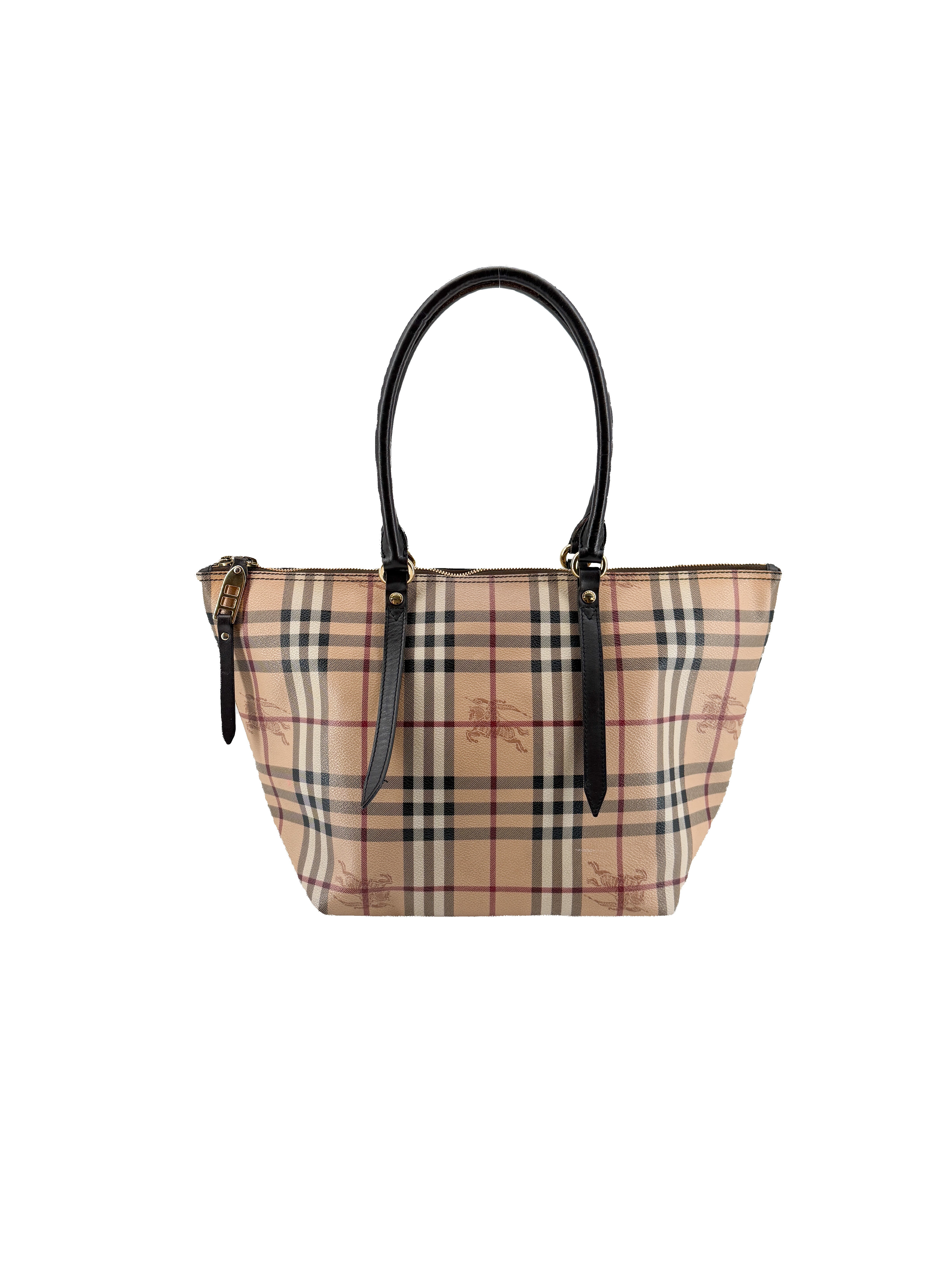 Burberry check coated canvas tote *as is*