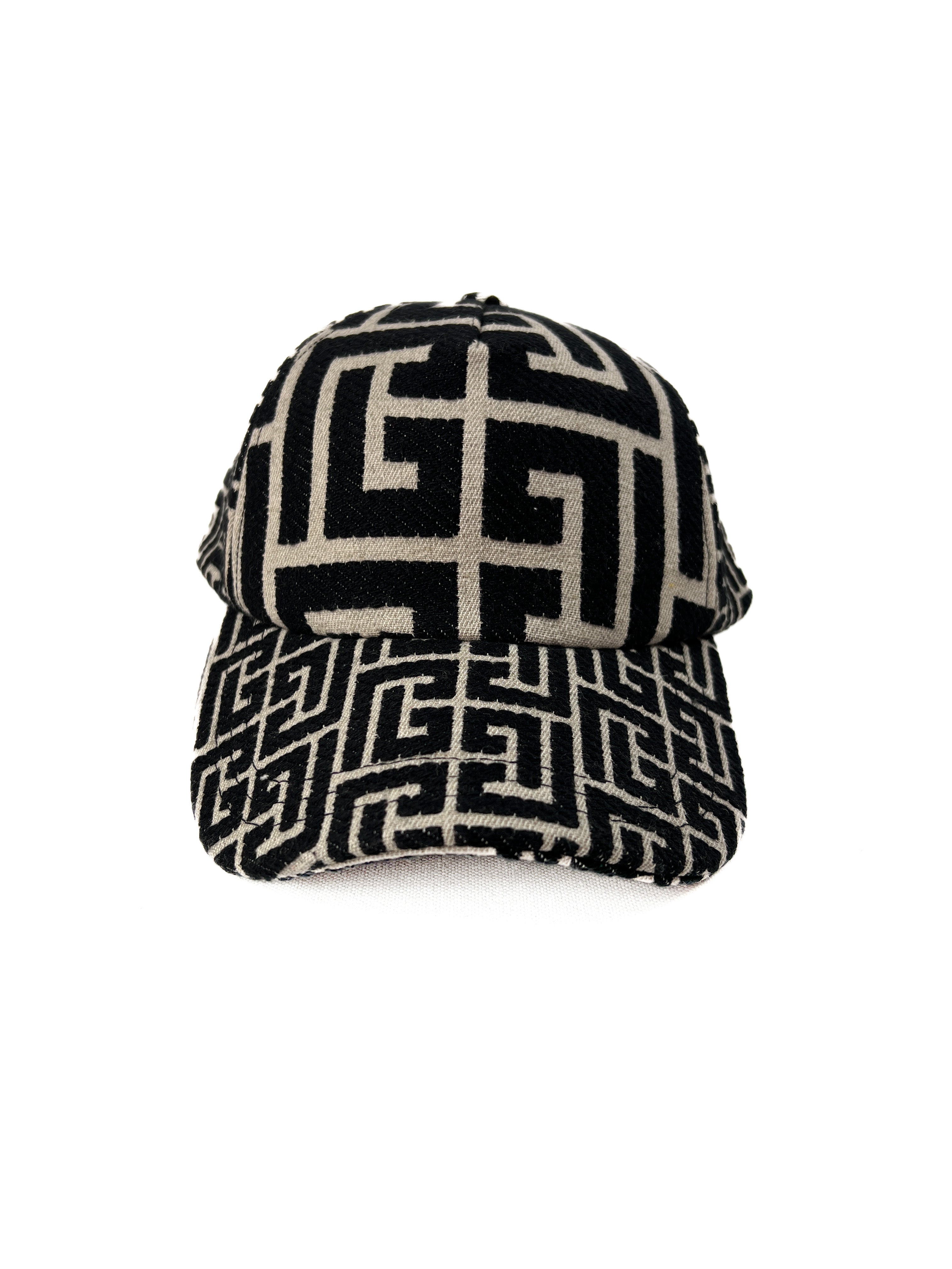 Balmain monogrammed jacquard baseball hat NWT