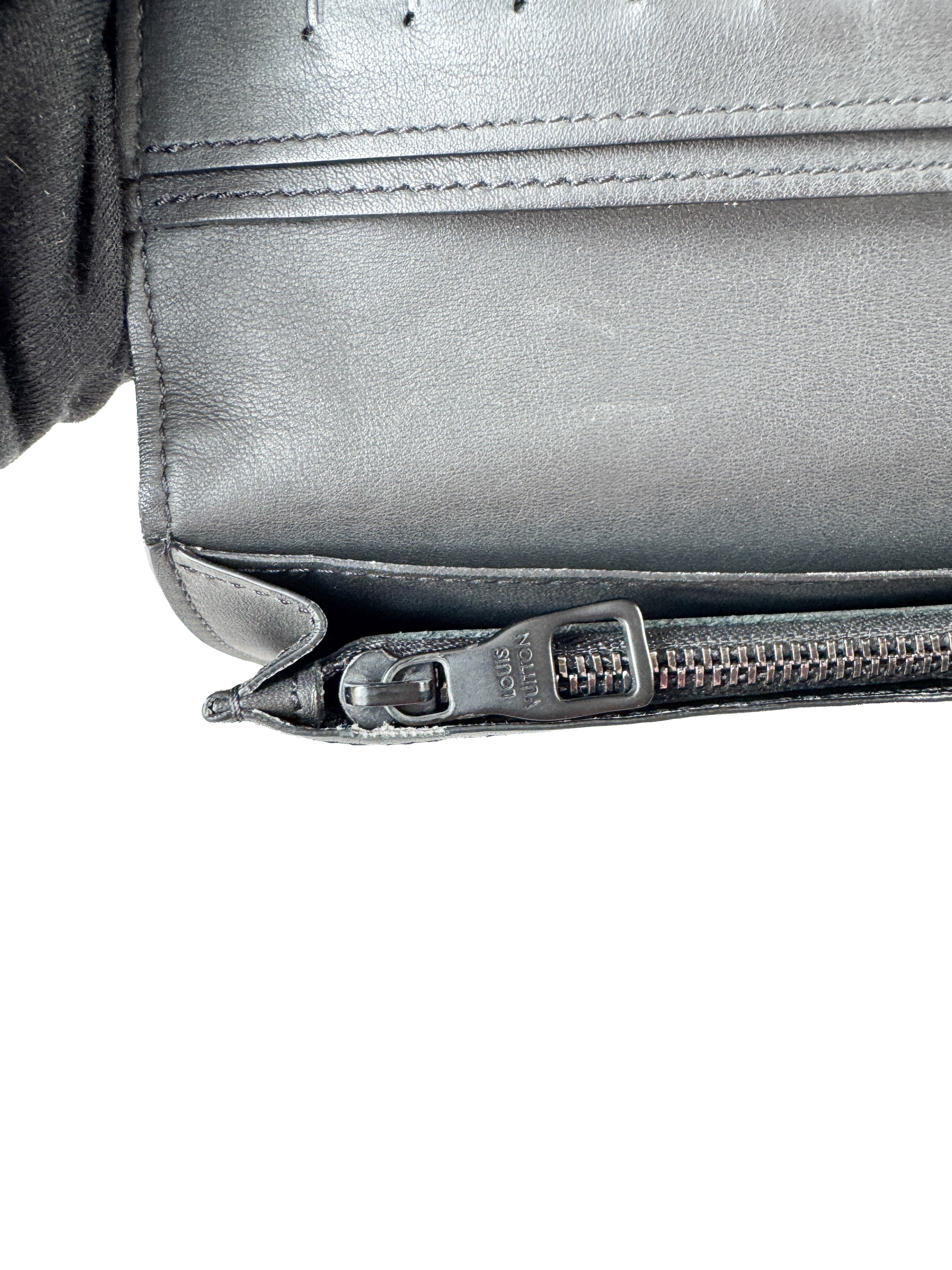 Louis Vuitton black taurillon monogram Portefeuille brazza wallet (NFC)