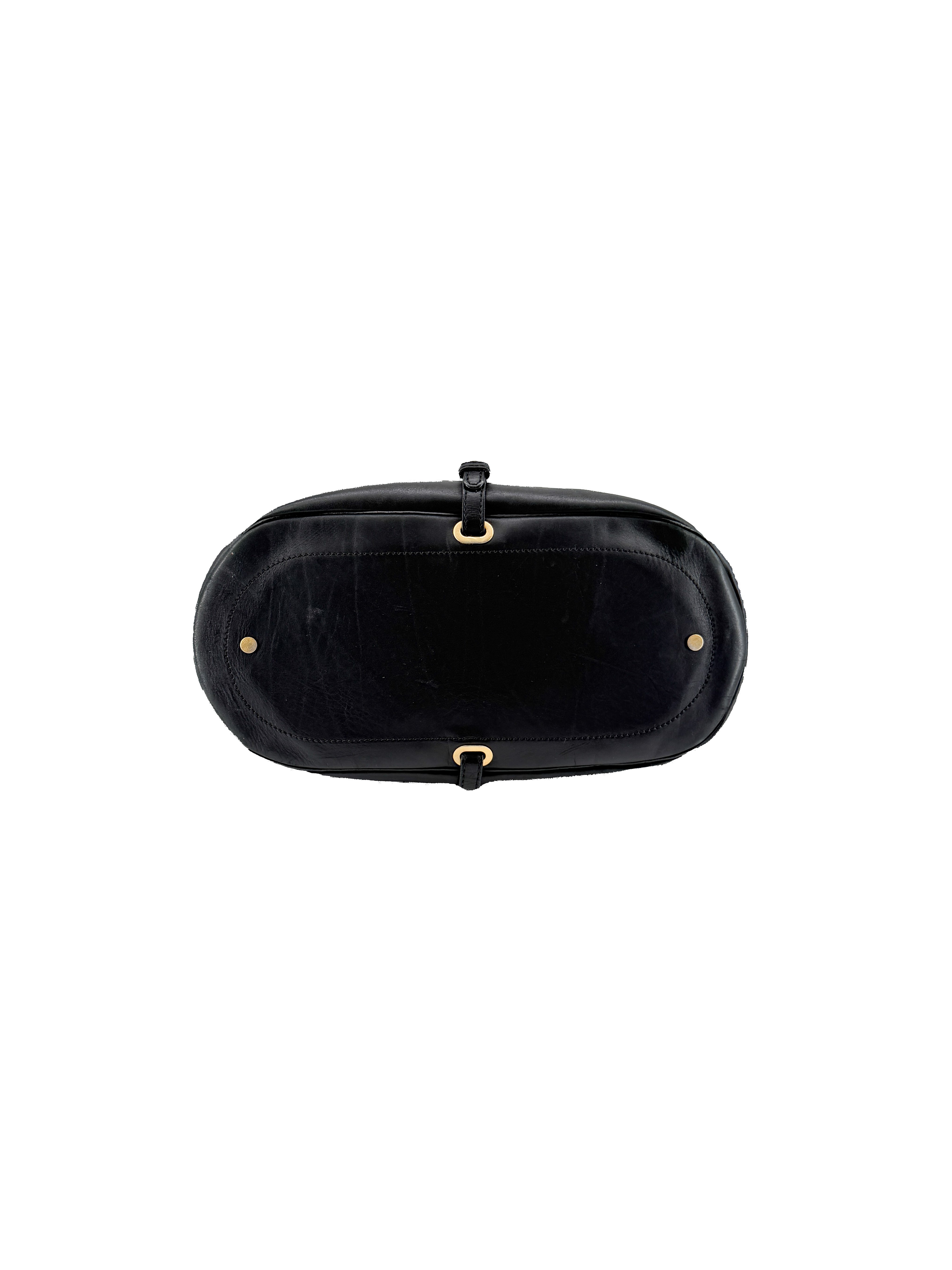 Jimmy Choo black leather Tulita shoulder bag