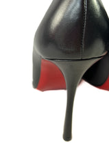 Christian Louboutin black toot couverte 100 nappa shiny booties size 38.5