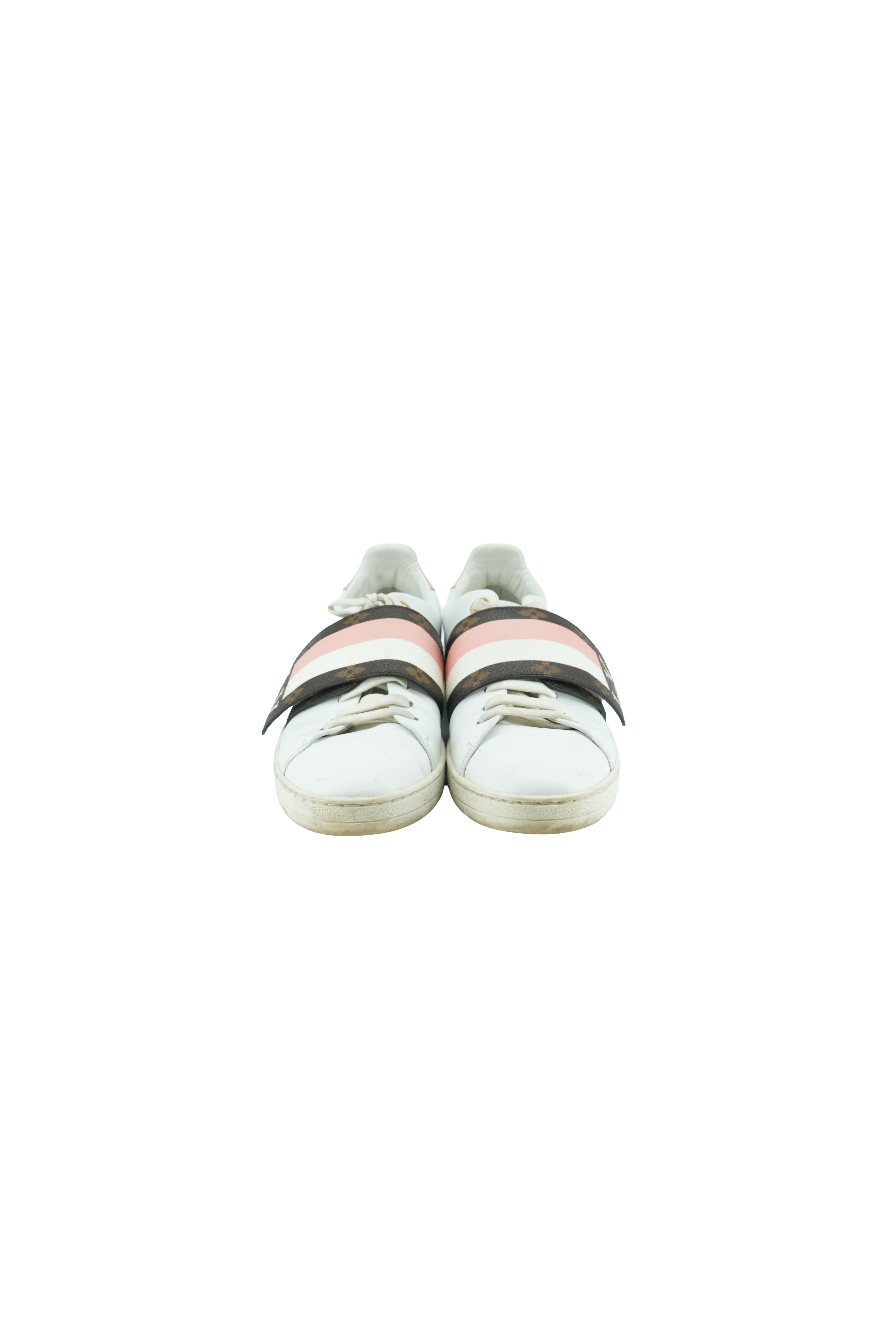 Louis Vuitton white leather strap sneakers size 37 *as is*