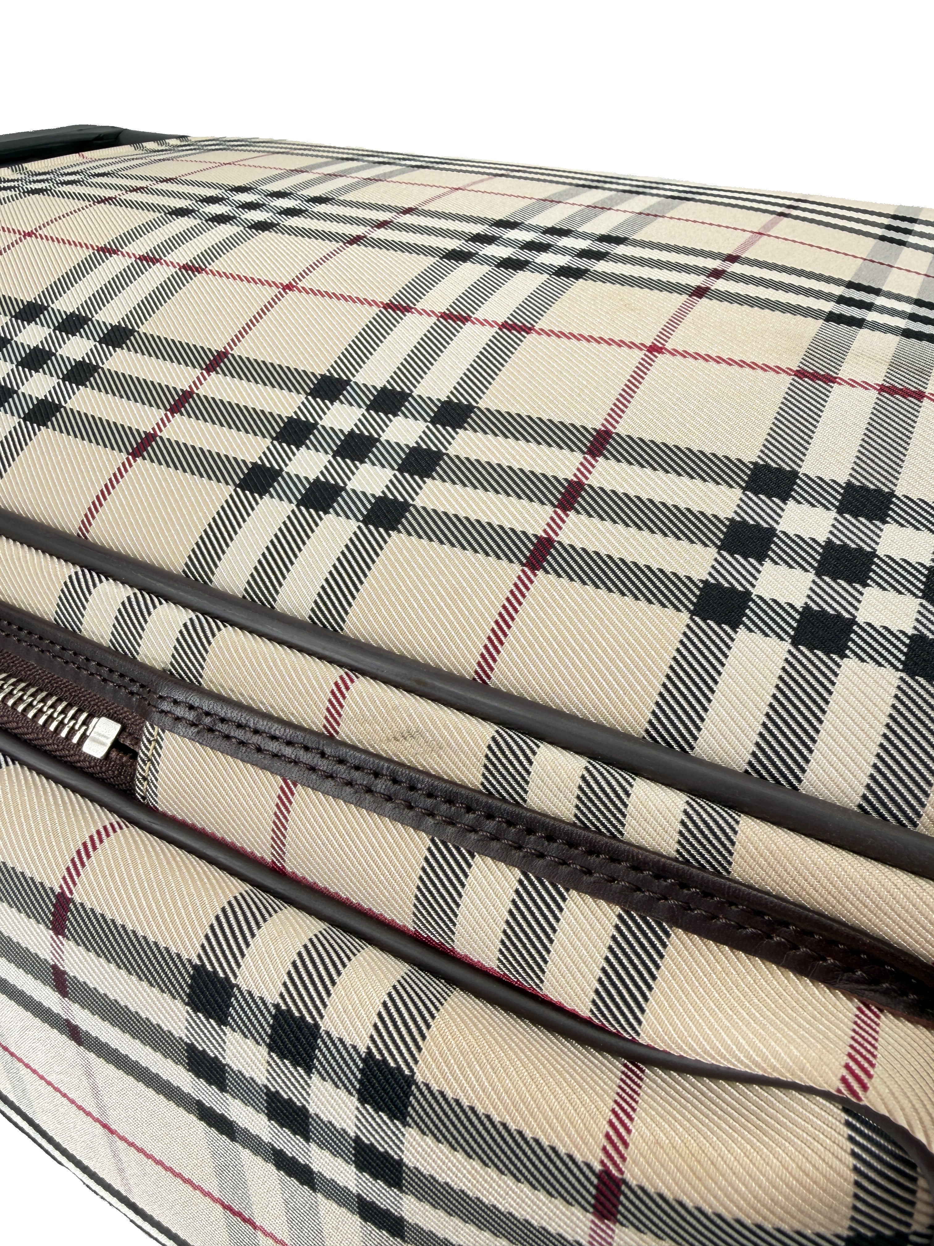 Burberry vintage canvas check small suitcase