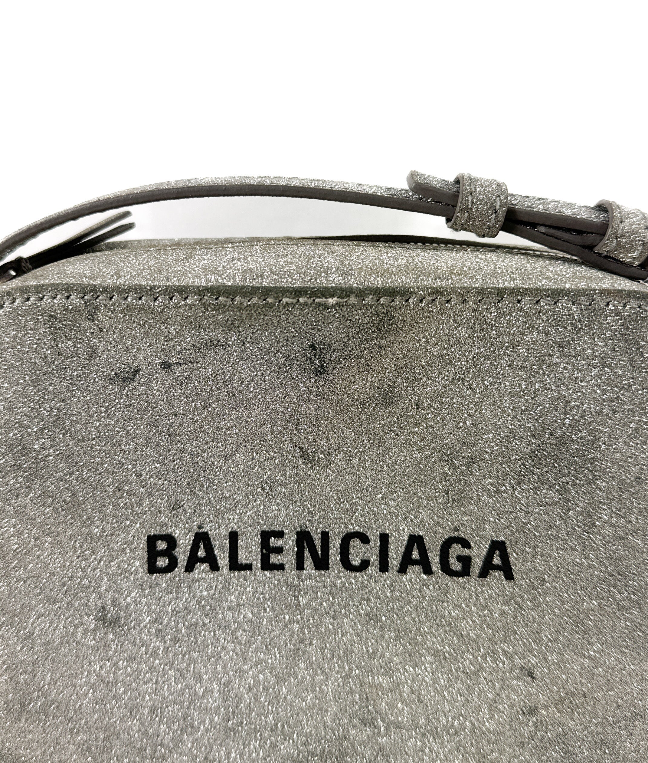 Balenciaga silver glitter everyday camera bag **as is**