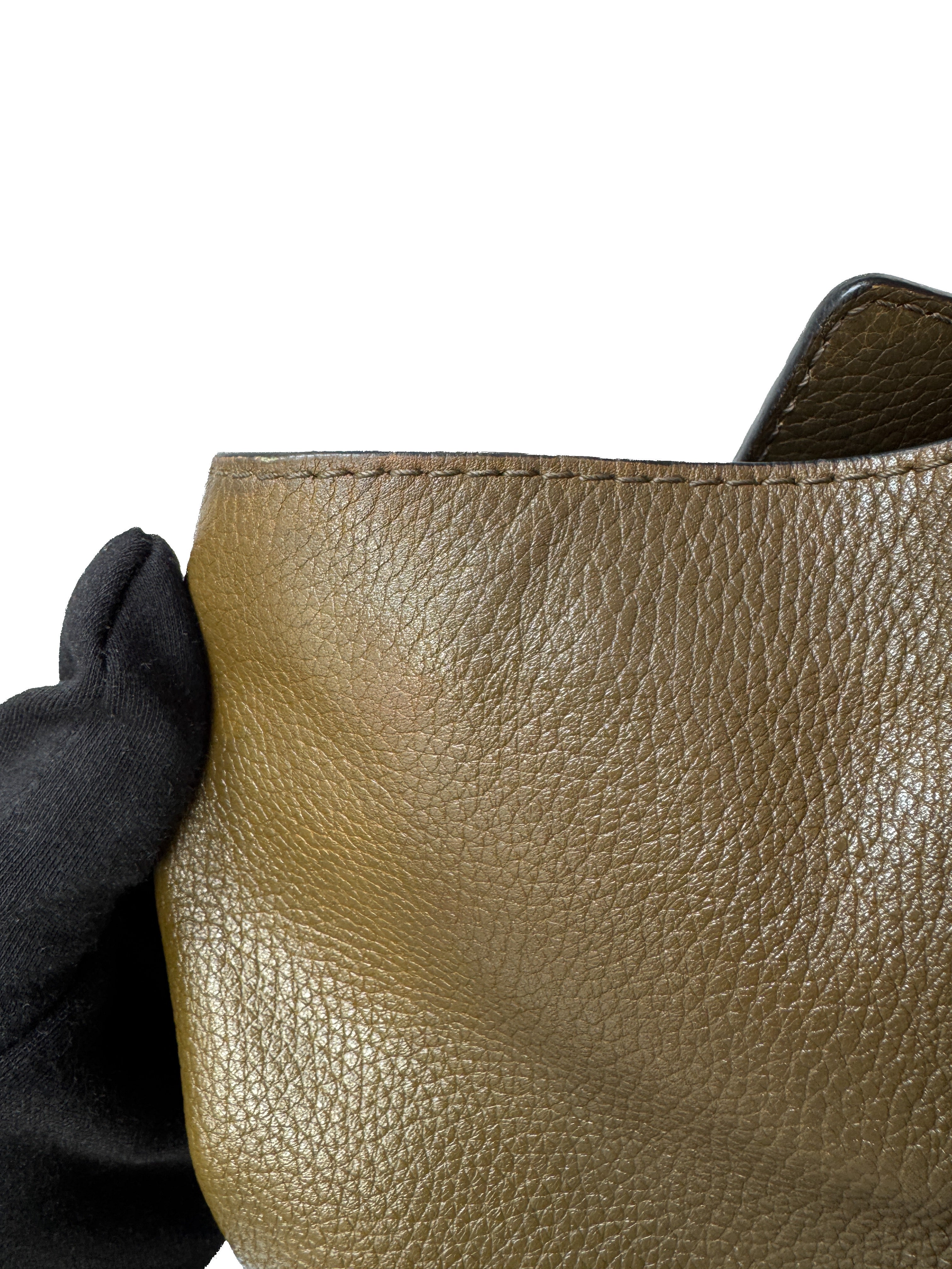 Celine olive leather mini luggage tote S-PA-1121