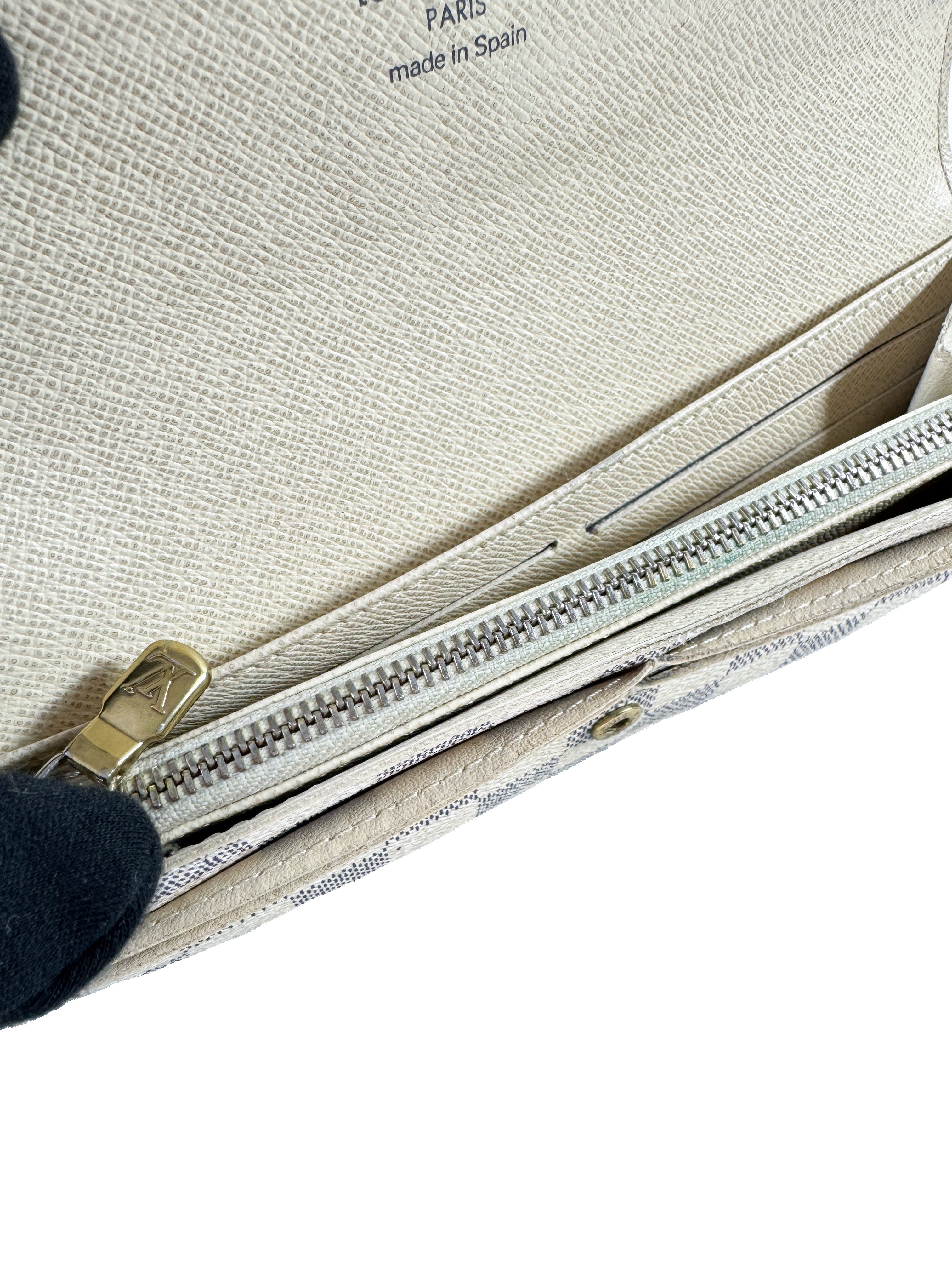 Louis Vuitton damier azur Portefeuille Sarah wallet CA2069