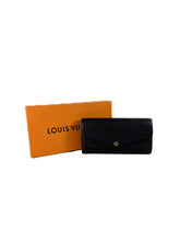 Louis Vuitton black empreinte Sarah wallet (NM, microchipped) retail $970