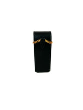 Burberry black leather lipstick holder w/chain