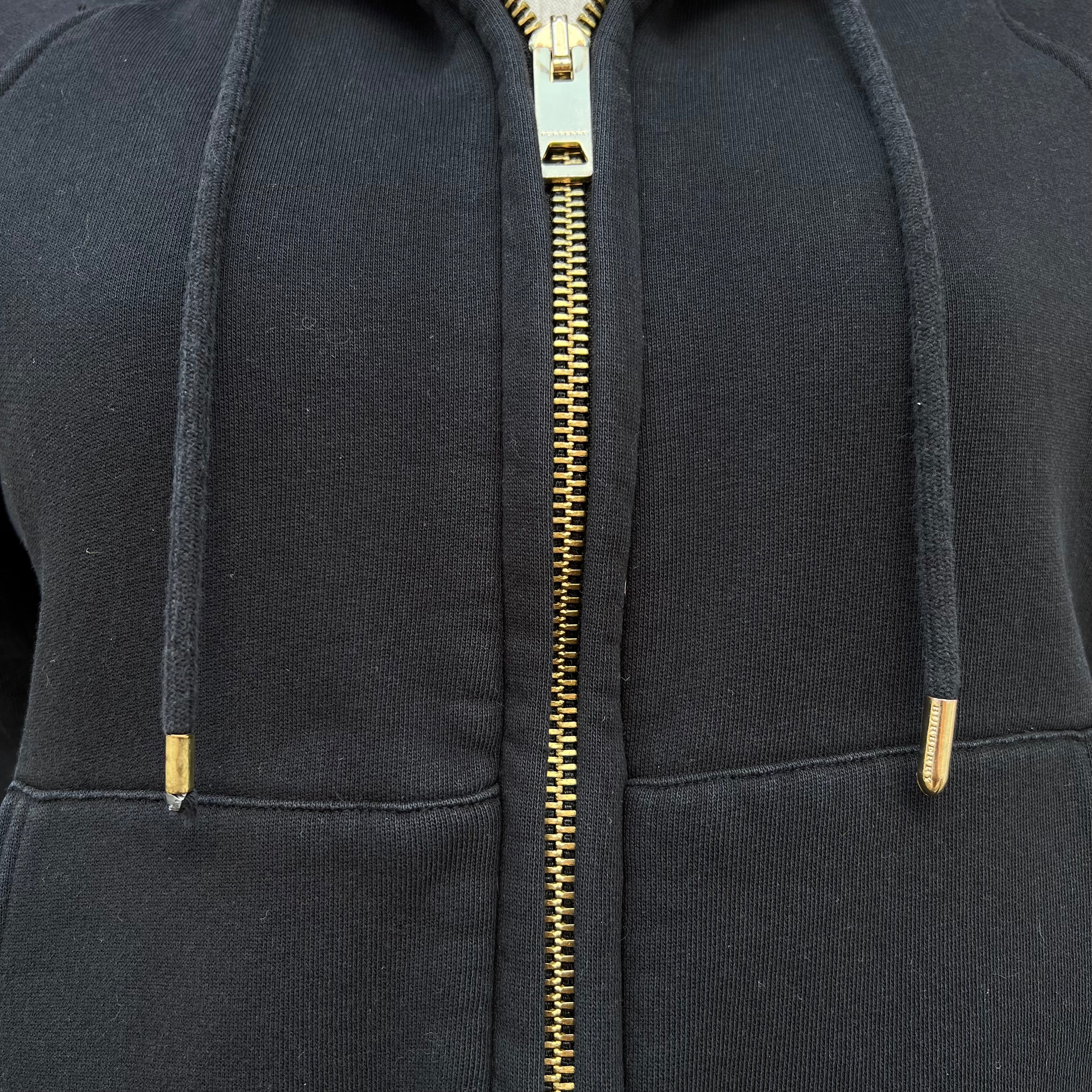 Burberry black zip up size S