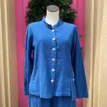 Cut Loose blue linen top and pant set size S