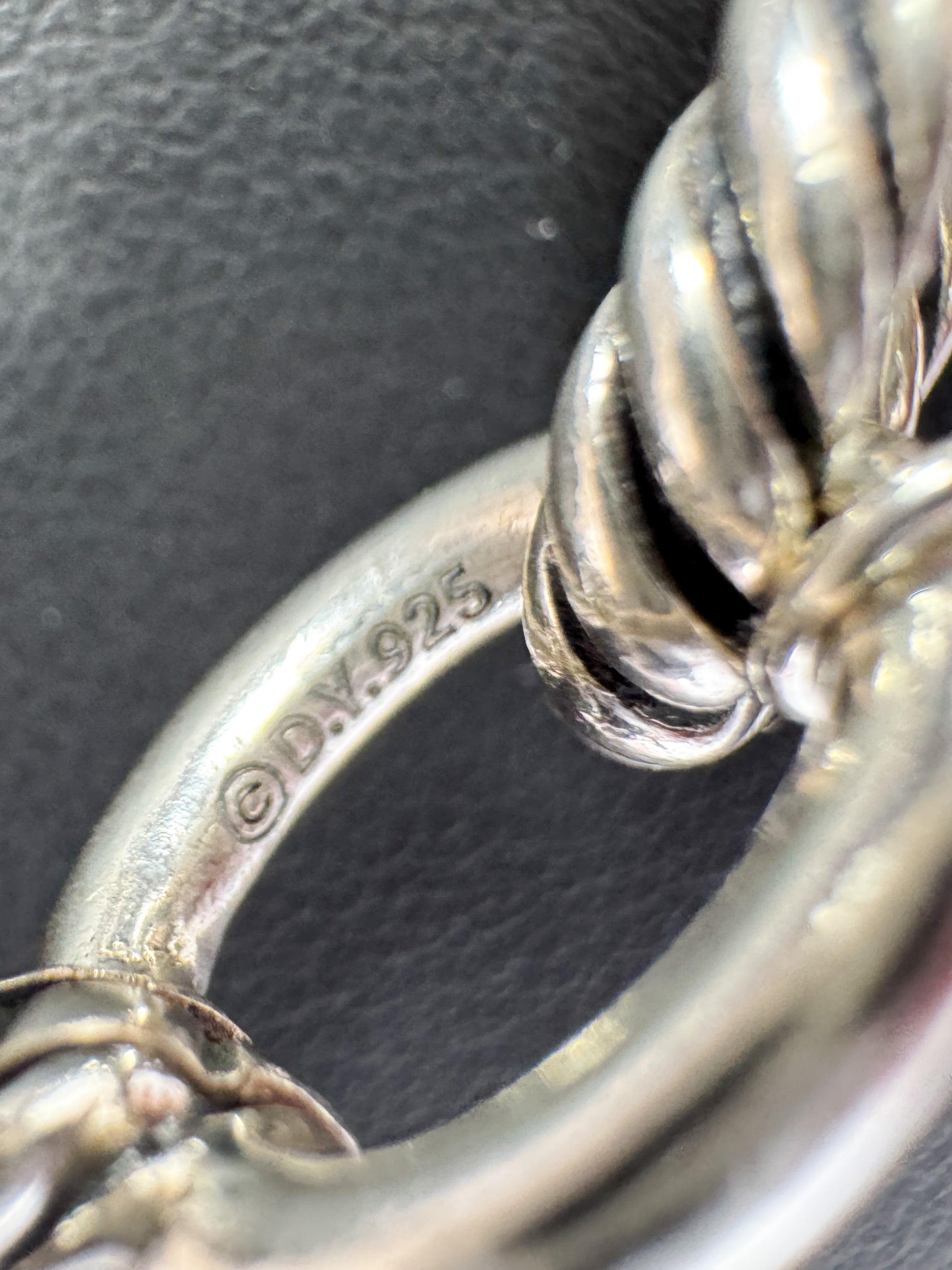 David Yurman sterling silver oval link cable necklace