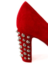 Christian Louboutin red Donna Stud Spikes 85MM pumps size 38 NEW BOX retail $895