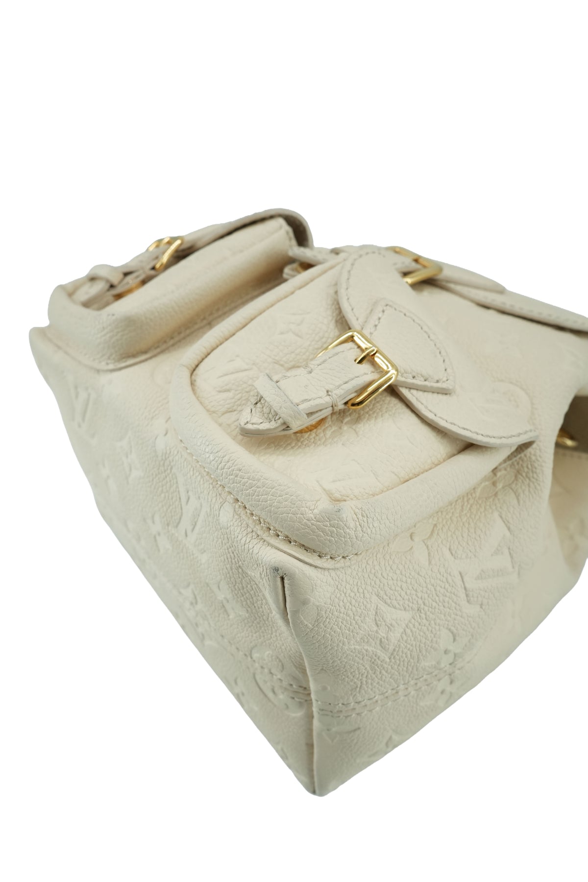 Louis Vuitton cream empreinte monogram Backup backpack NFC