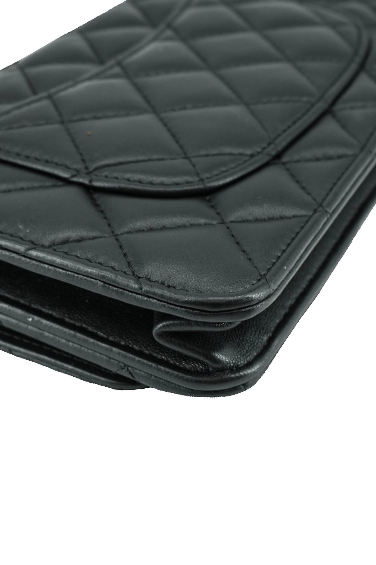 Chanel black quilted So Black classic wallet on chain KN15TKNK