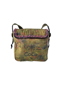 Chanel Washed Toile Graffiti On The Pavements Messenger Khaki Multicolor